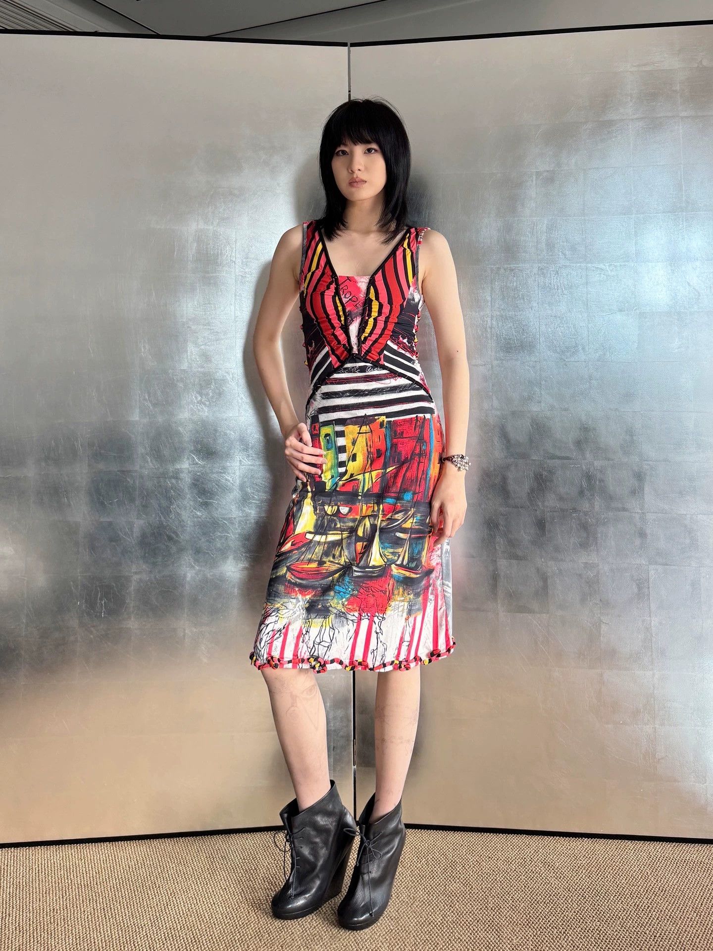 Other Save the Queen Painted Elastic Dress Vintage Size M Size M / US 6-8 / IT 42-44 - 1 Thumbnail