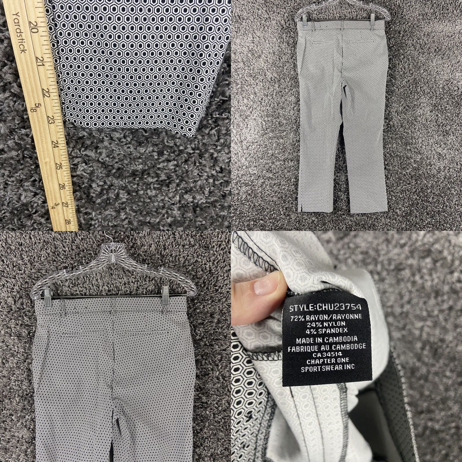 Vintage Jules & Leopold Capris Black White Regular Women’s S Size ONE SIZE - 8 Thumbnail