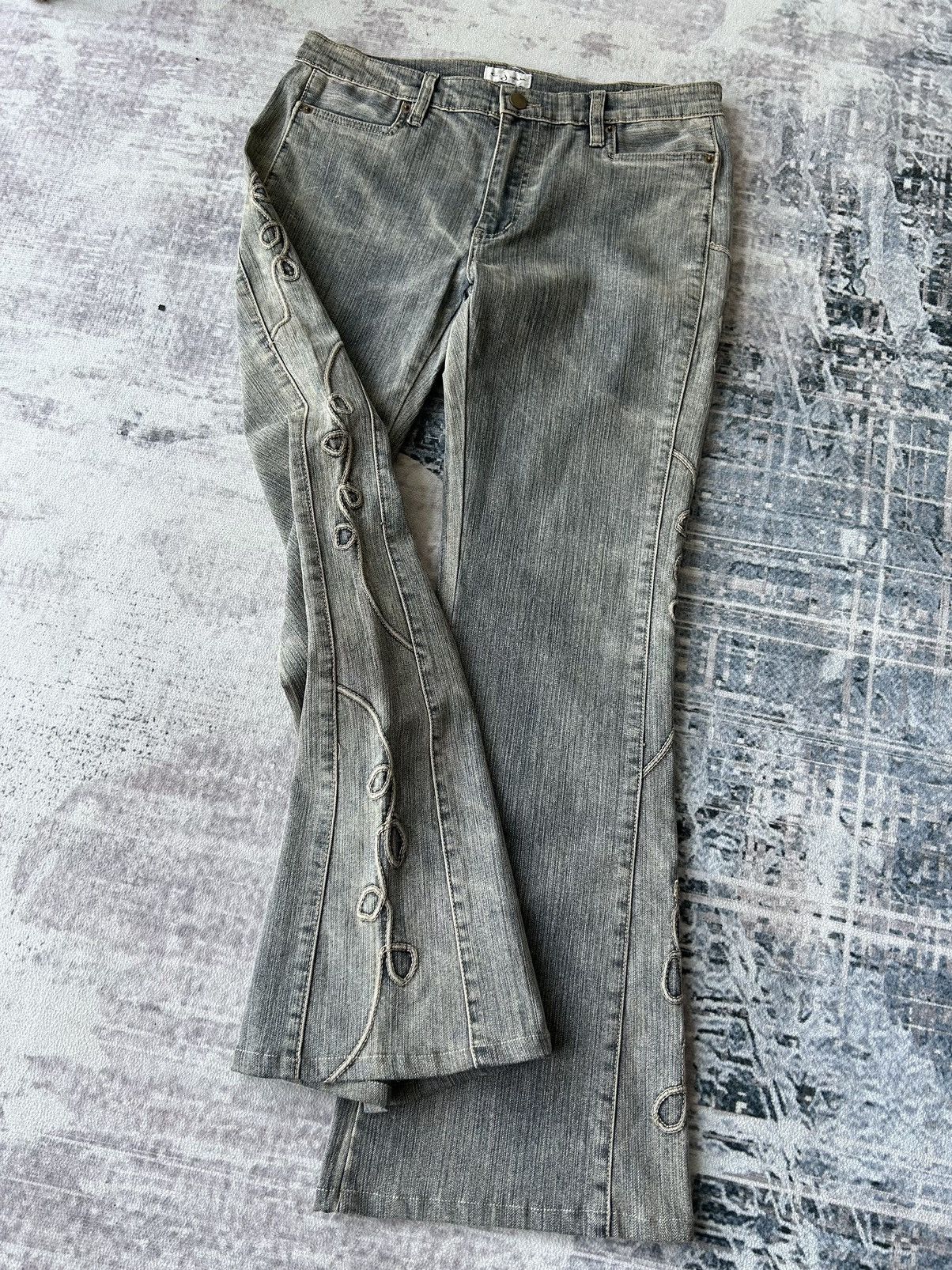 image of 20471120 x If Six Was Nine Flared Art Embroidered By C.j Jeans in Denim, Men's (Size 31)