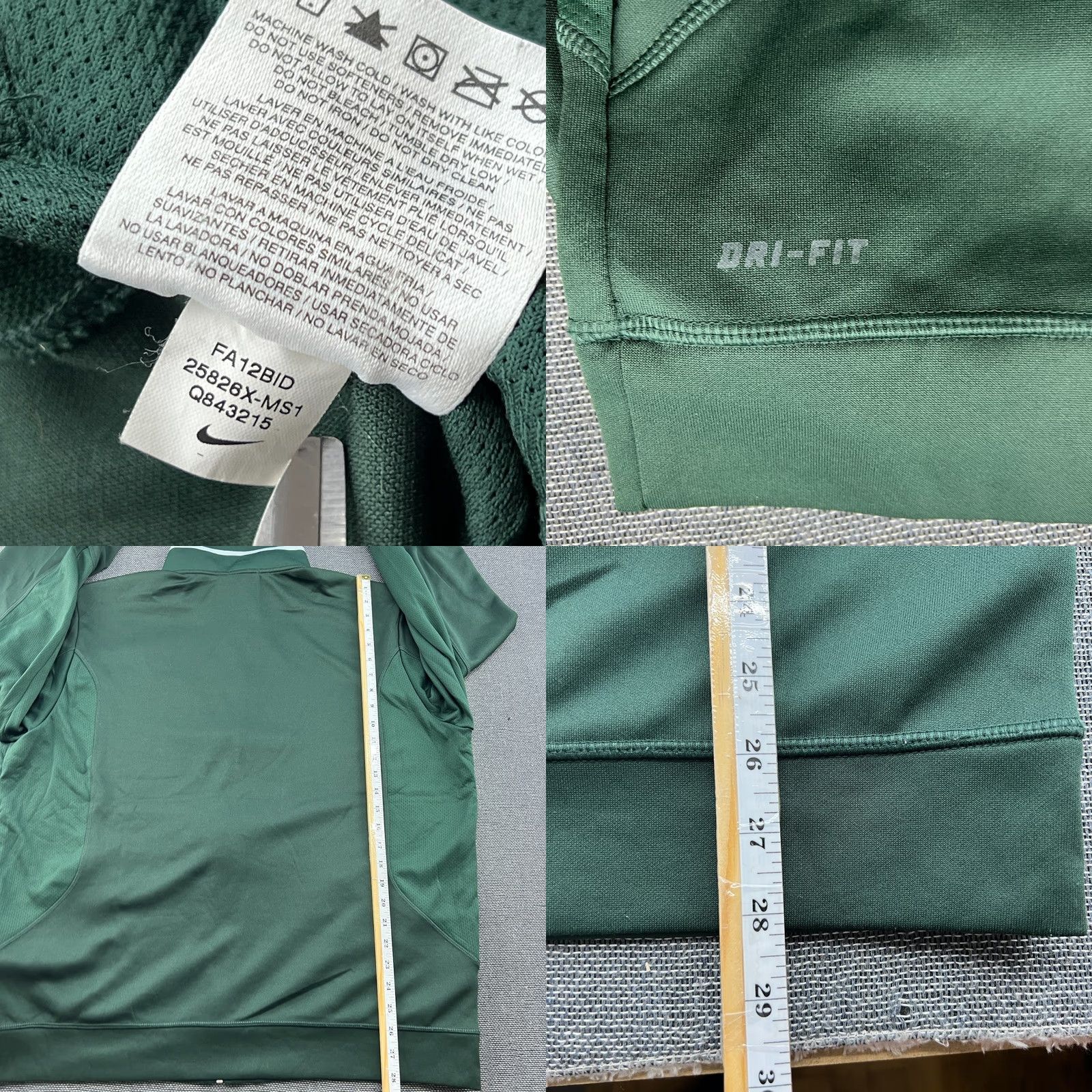 Nike Nike Michigan State Spartans Jacket Mens XL Football Green Full Zip Track Nike Shirt Size US XL / EU 56 / 4 - 8 Thumbnail