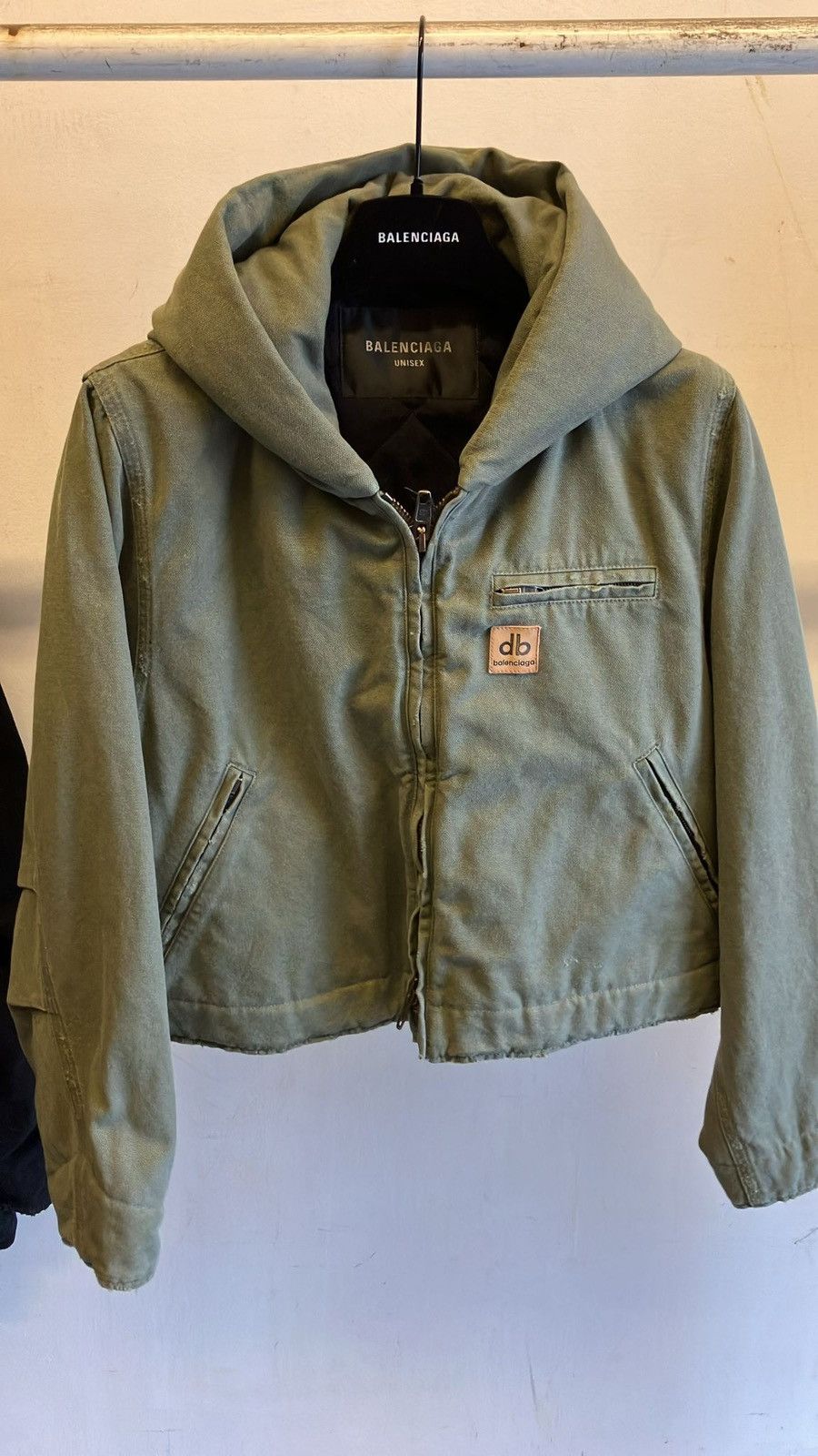 Balenciaga 🔥RARE🔥 Shrunk Hooded Workwear Jacket Size US S / EU 44-46 / 1 - 1 Thumbnail
