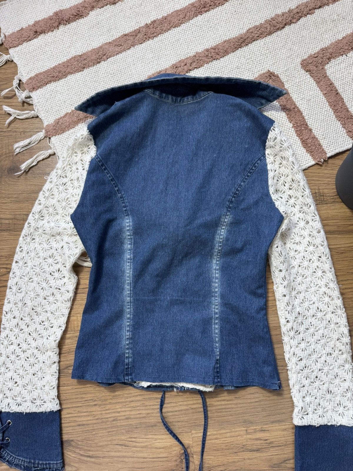 Vintage VINTAGE DENIM KNITTED BLOUSE LONGSLEEVE Size M / US 6-8 / IT 42-44 - 9 Thumbnail