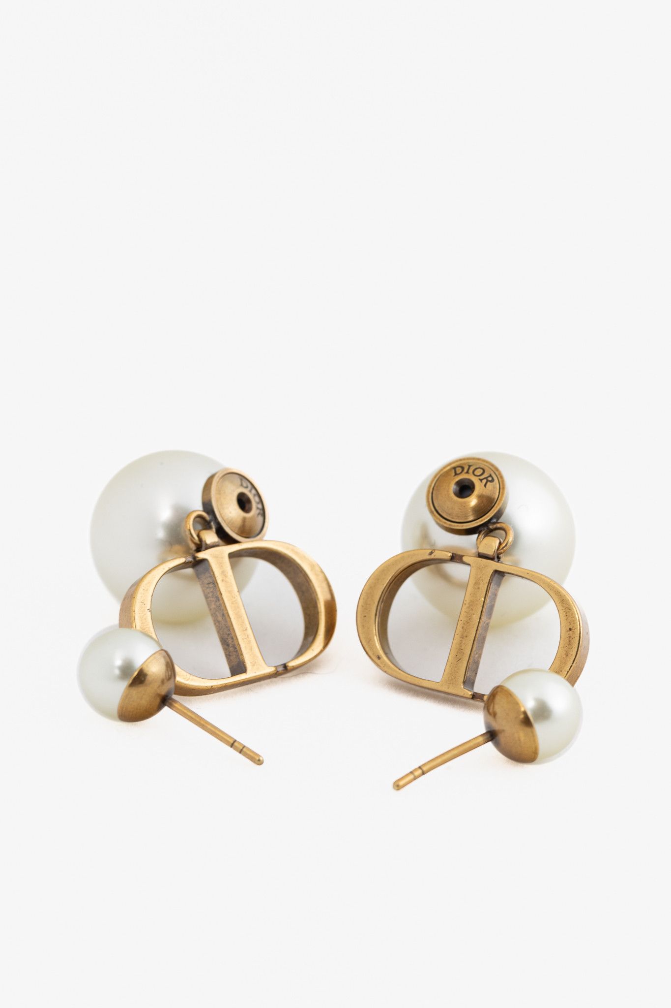 Dior Dior Dior Tribales Antique Gold/Faux-Pearl Earrings Size ONE SIZE - 3 Thumbnail