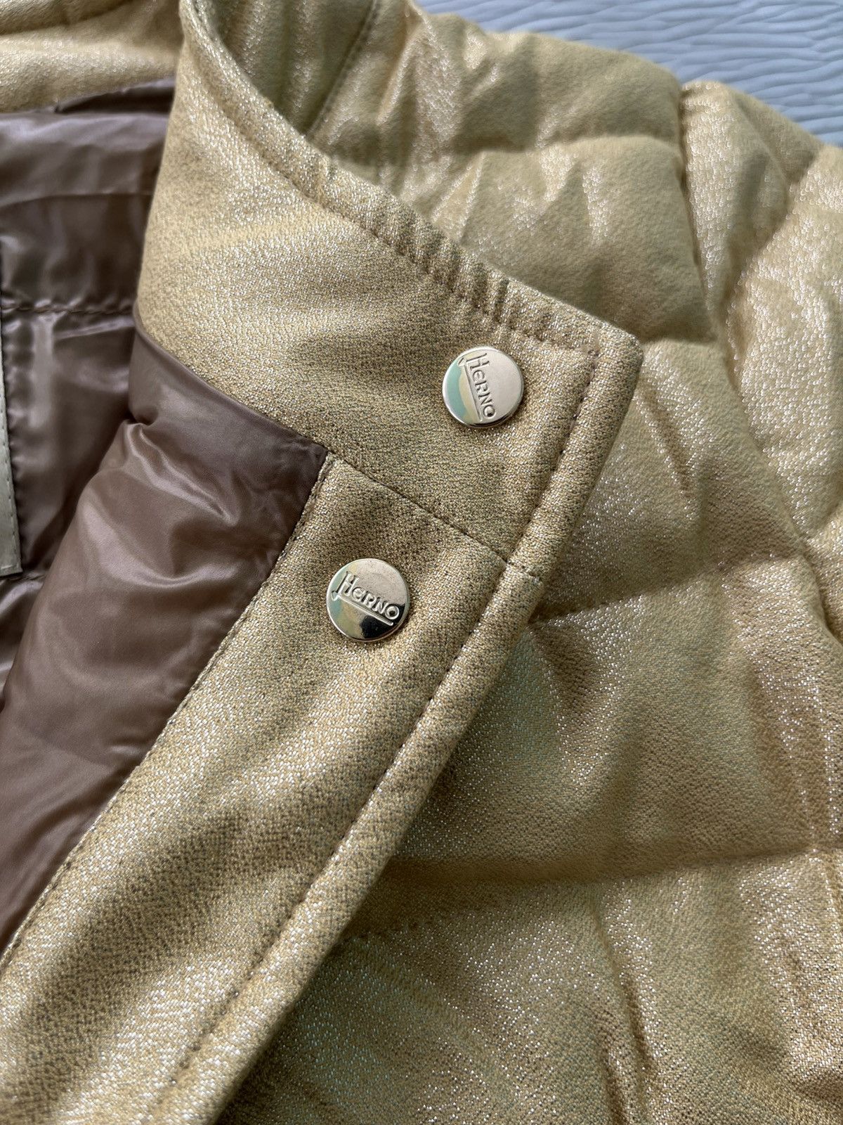 Herno HERNO Lurex Quilted Down Jacket Size: 42 Size L / US 10 / IT 46 - 6 Thumbnail