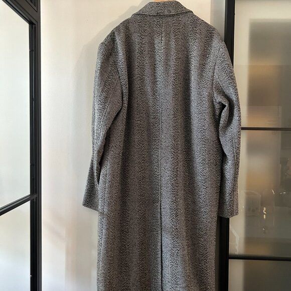 Zara Zara - Herringbone Wool Coat Drop Shoulder - Brand new Size L / US 10 / IT 46 - 2 Thumbnail