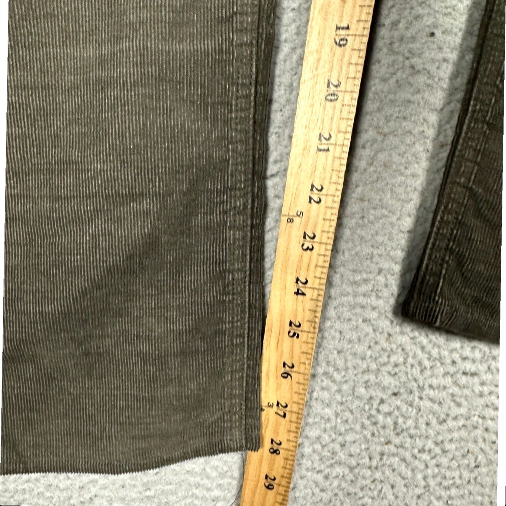 Gap Gap Corduroy Pants Slim 5-Pocket Olive Green Mens 34x28 Casual EUC Size US 34 / EU 50 - 7 Thumbnail