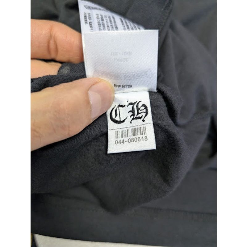 Chrome Hearts o1rshd1 Gold Neck Logo Long Sleeve T-Shirt in Black Size US M / EU 48-50 / 2 - 19 Thumbnail