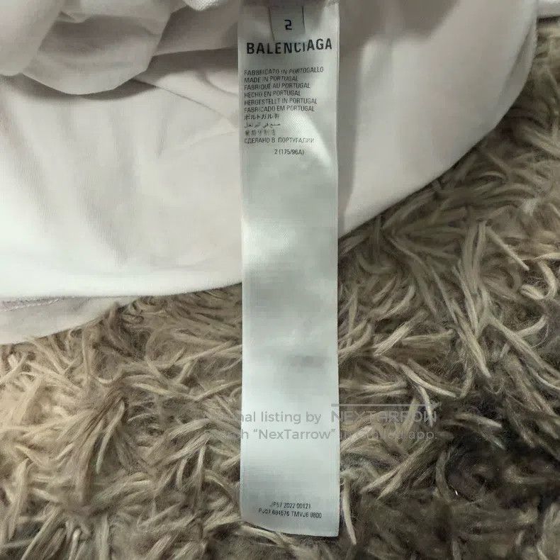 Balenciaga Balenciaga White Tape Delete Line Short Sleeve Size US M / EU 48-50 / 2 - 4 Thumbnail