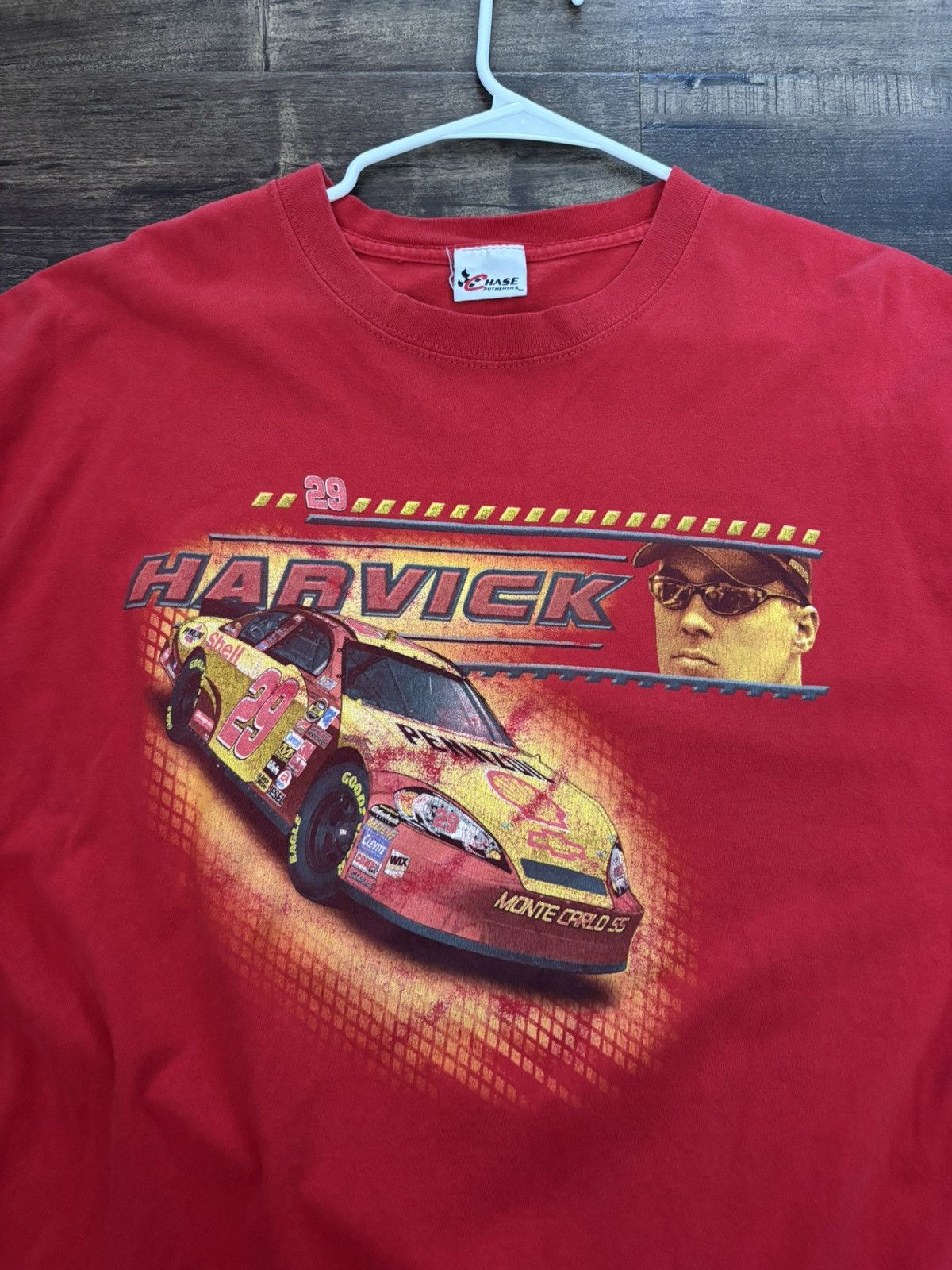 NASCAR Red 2002 Kevin harvick nascar tee XL Size US XL / EU 56 / 4 - 2 Thumbnail