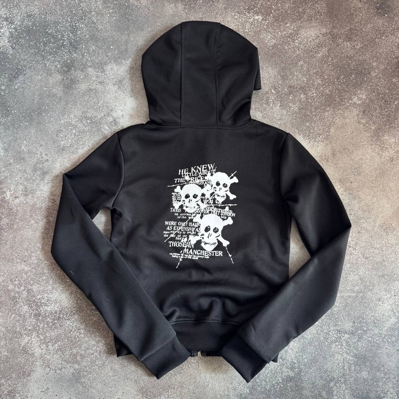 Other Opium Y2K Punk Rave Goth Patchwork + Bondage Zip Hoodie Size S / US 4 / IT 40 - 2 Thumbnail