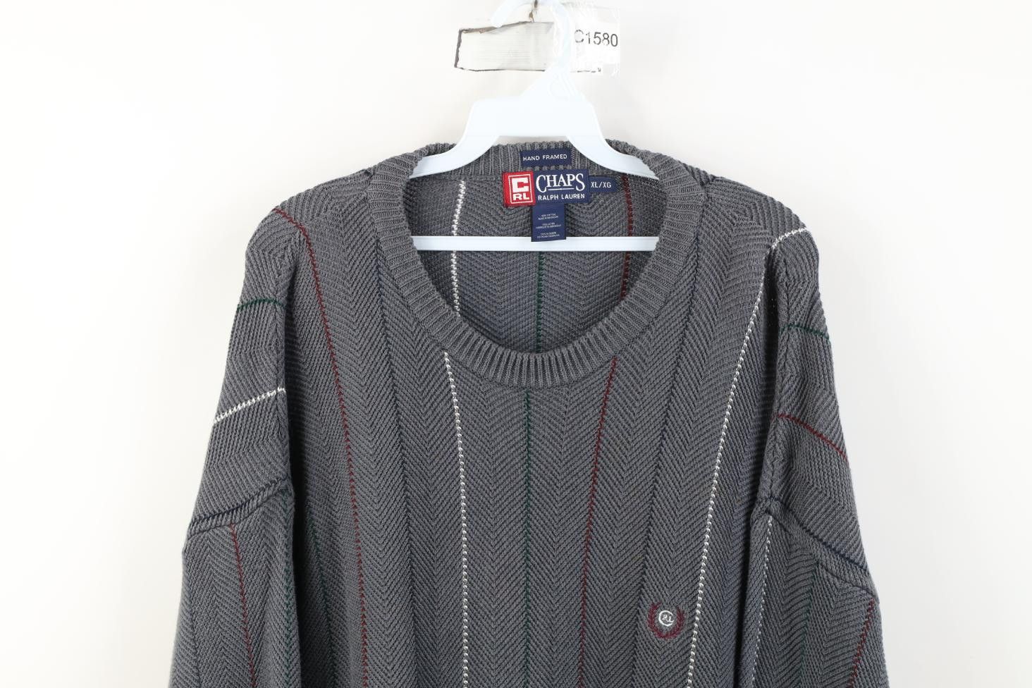 Polo Ralph Lauren Vintage 90s Chaps Ralph Lauren Herringbone Knit Sweater Size US XL / EU 56 / 4 - 2 Thumbnail