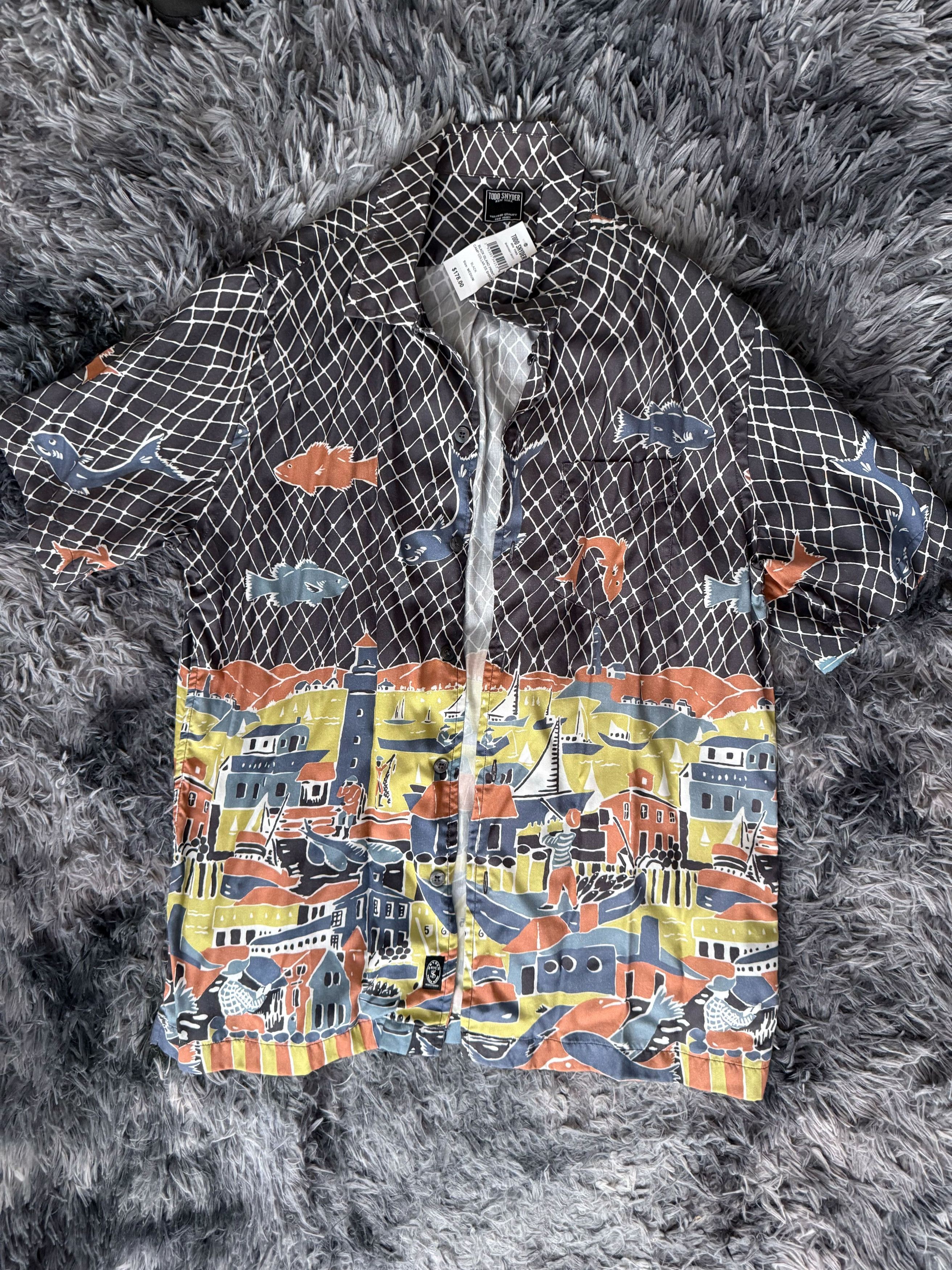 Todd Snyder Island Print Camp Collar Shirt Size US M / EU 48-50 / 2 - 1 Thumbnail