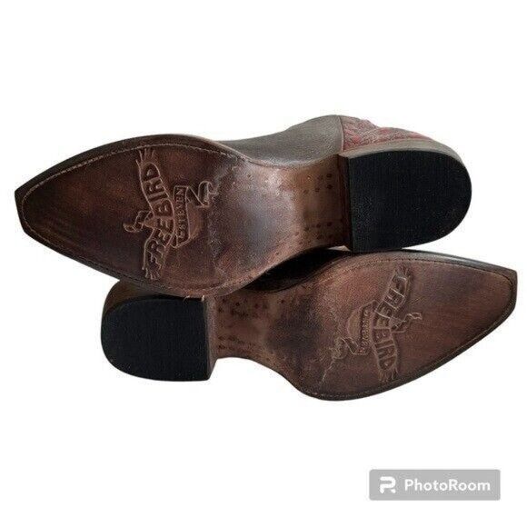 Other Freebird by Steven Rule Ankle Brown & Croc Cowboy Western Le Size US 7 / IT 37 - 5 Thumbnail