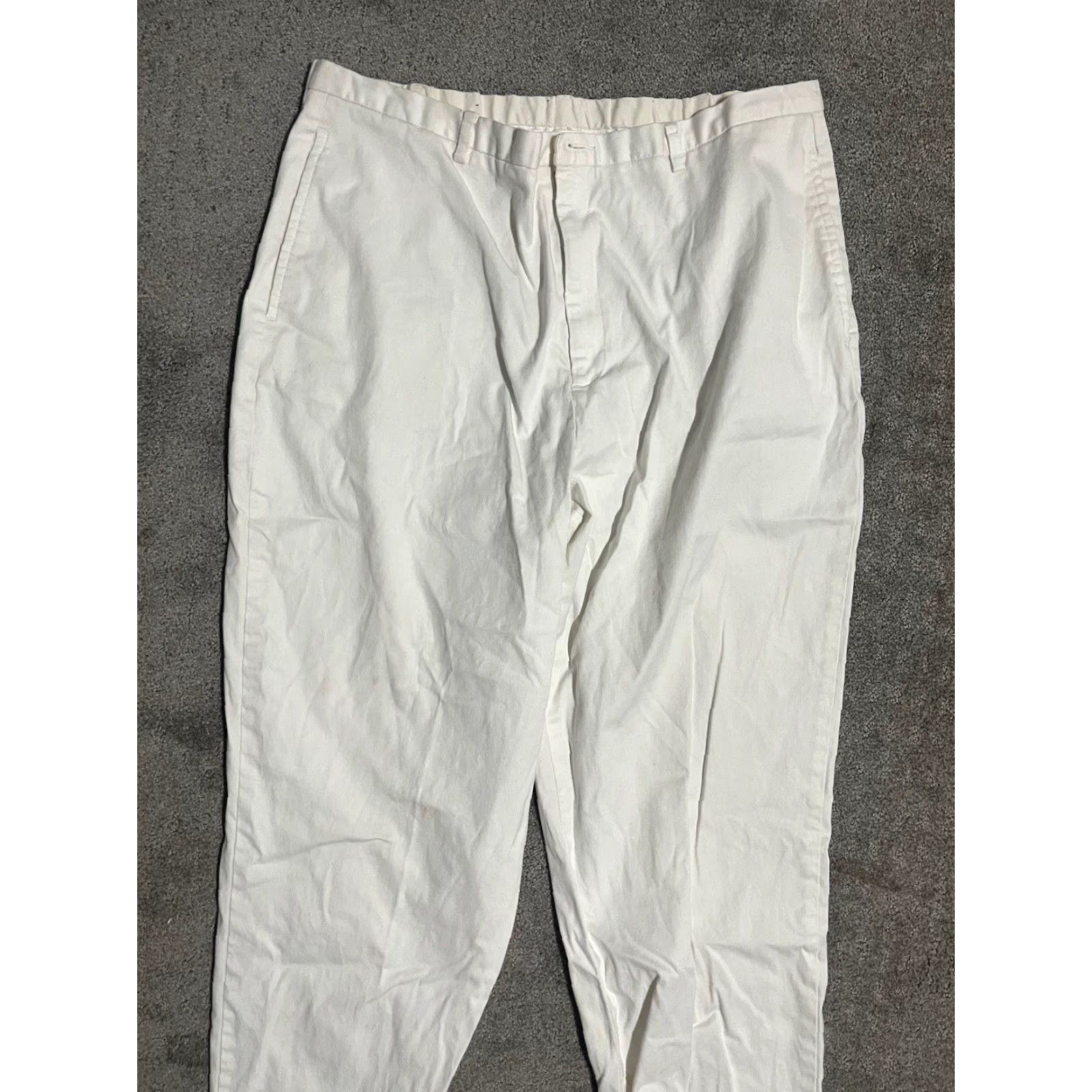 Lands' End Land's End Women's Khaki Pants Size 12 White Solid Size 34" / US 12 / IT 48 - 2 Thumbnail