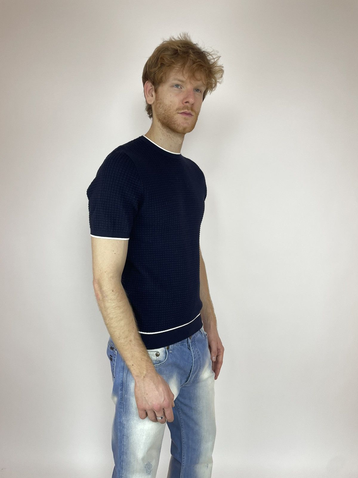 Japanese Brand × Reiss REISS Knit T-shirt Cotton Mens size M Size US M / EU 48-50 / 2 - 3 Thumbnail