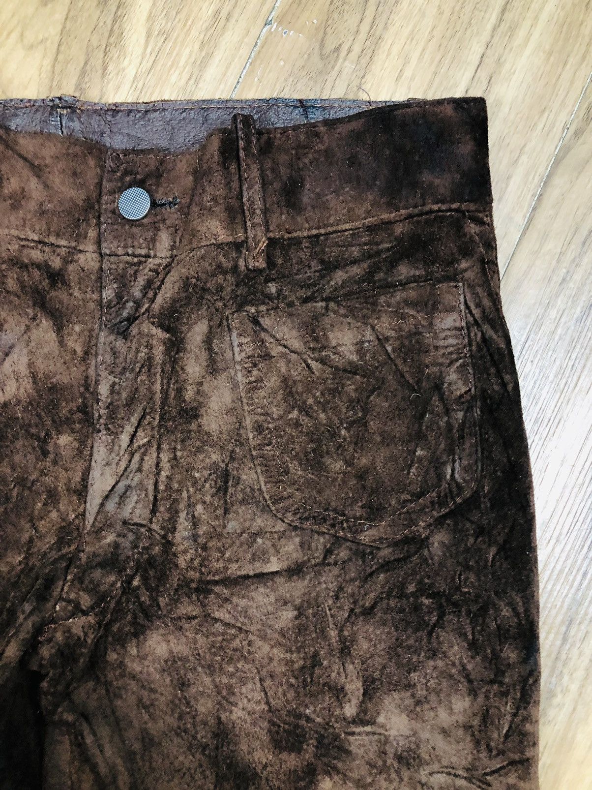 If Six Was Nine Rare Canadiaz Suede Leather Pants Flare (38) Size US 30 / EU 46 - 6 Thumbnail