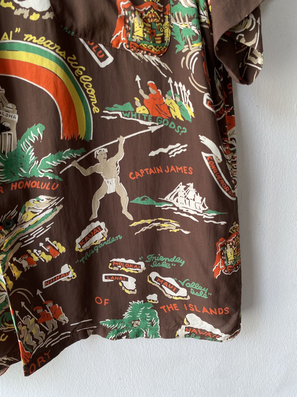 Japanese Brand × Sun Surf Allen & Hanson Brown History Of The Island Hawaiian Shirt Size US L / EU 52-54 / 3 - 9 Thumbnail