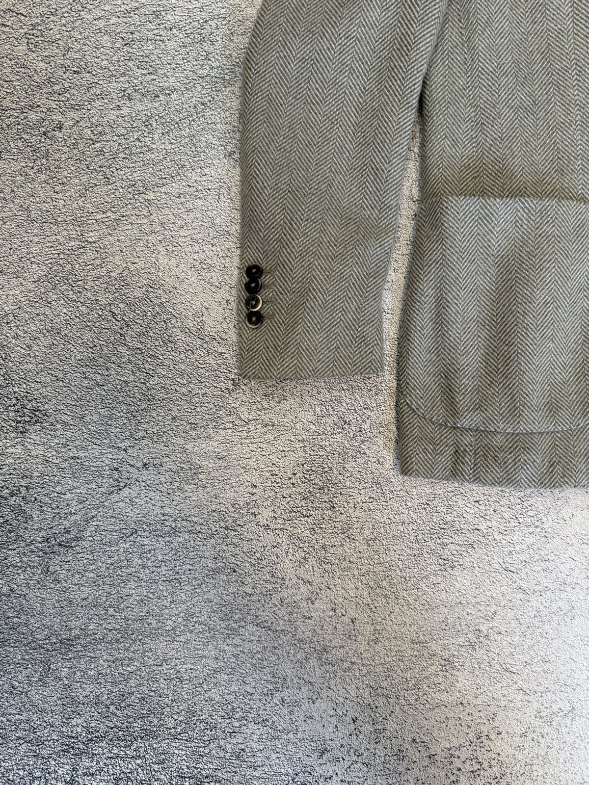 Boggi Boggi Milano Blazer Herringbone Wool Sport Coat Italy 48R Size 38R - 3 Thumbnail