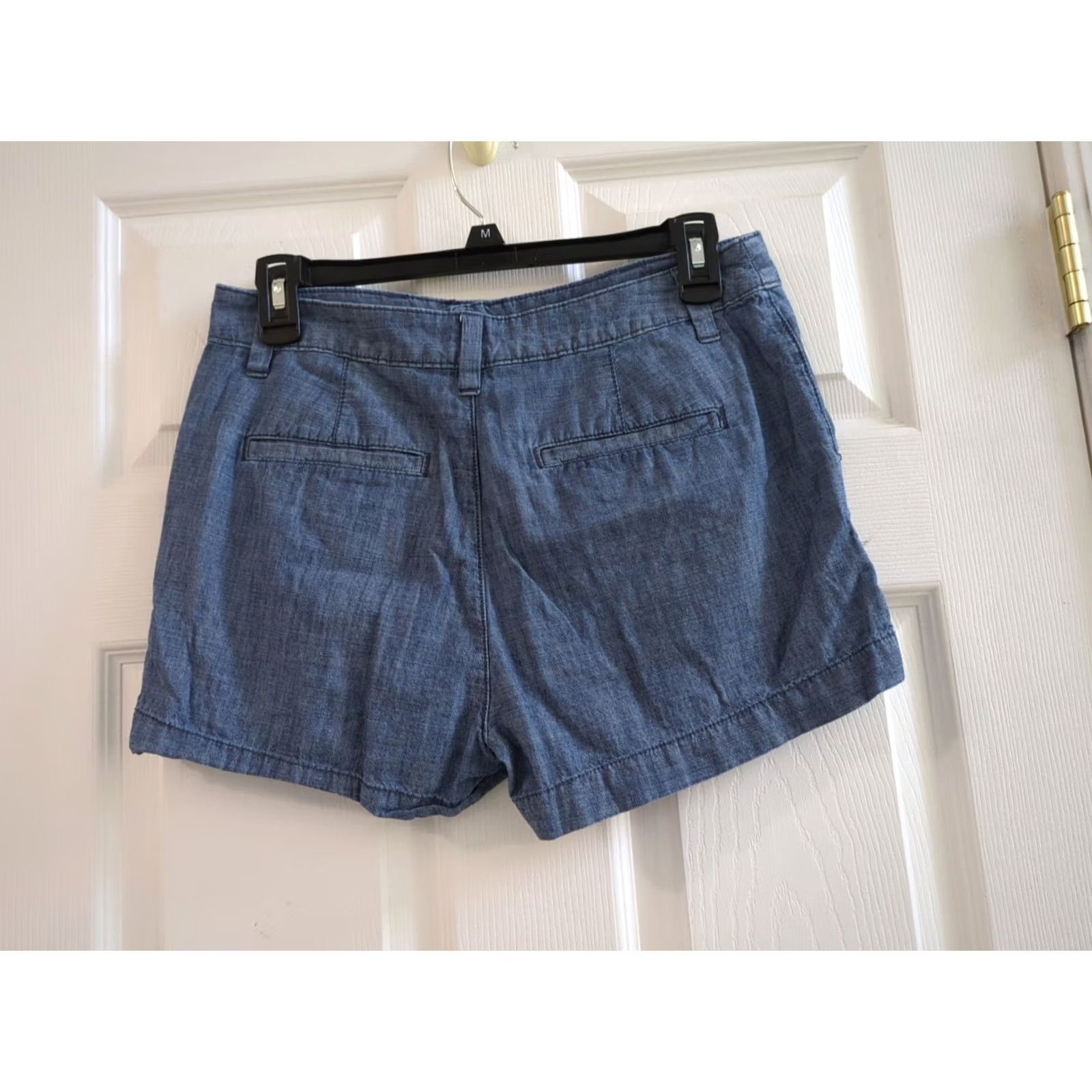 Vintage A New Day Denim Chambray Shorts Women’s 2 Blue Cotton 2019 Size 26" / US 2 / IT 38 - 3 Thumbnail