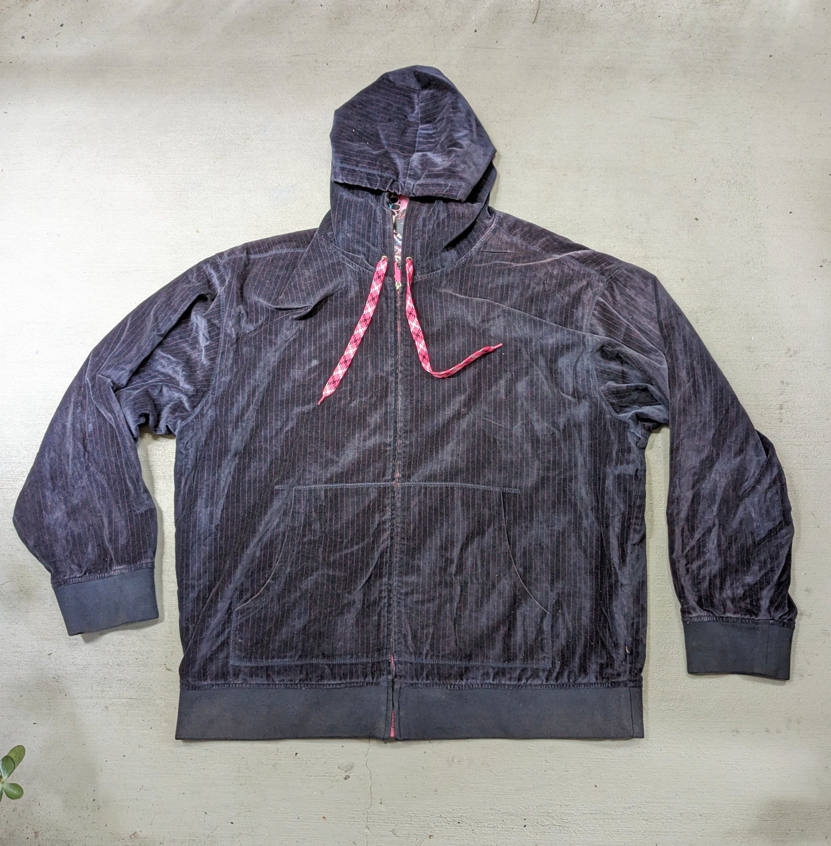 Artful Dodger Artful Dodger Hoodie Velvet 4XL Navy Blue Pink Striped Y2K Size US XXL / EU 58 / 5 - 7 Thumbnail