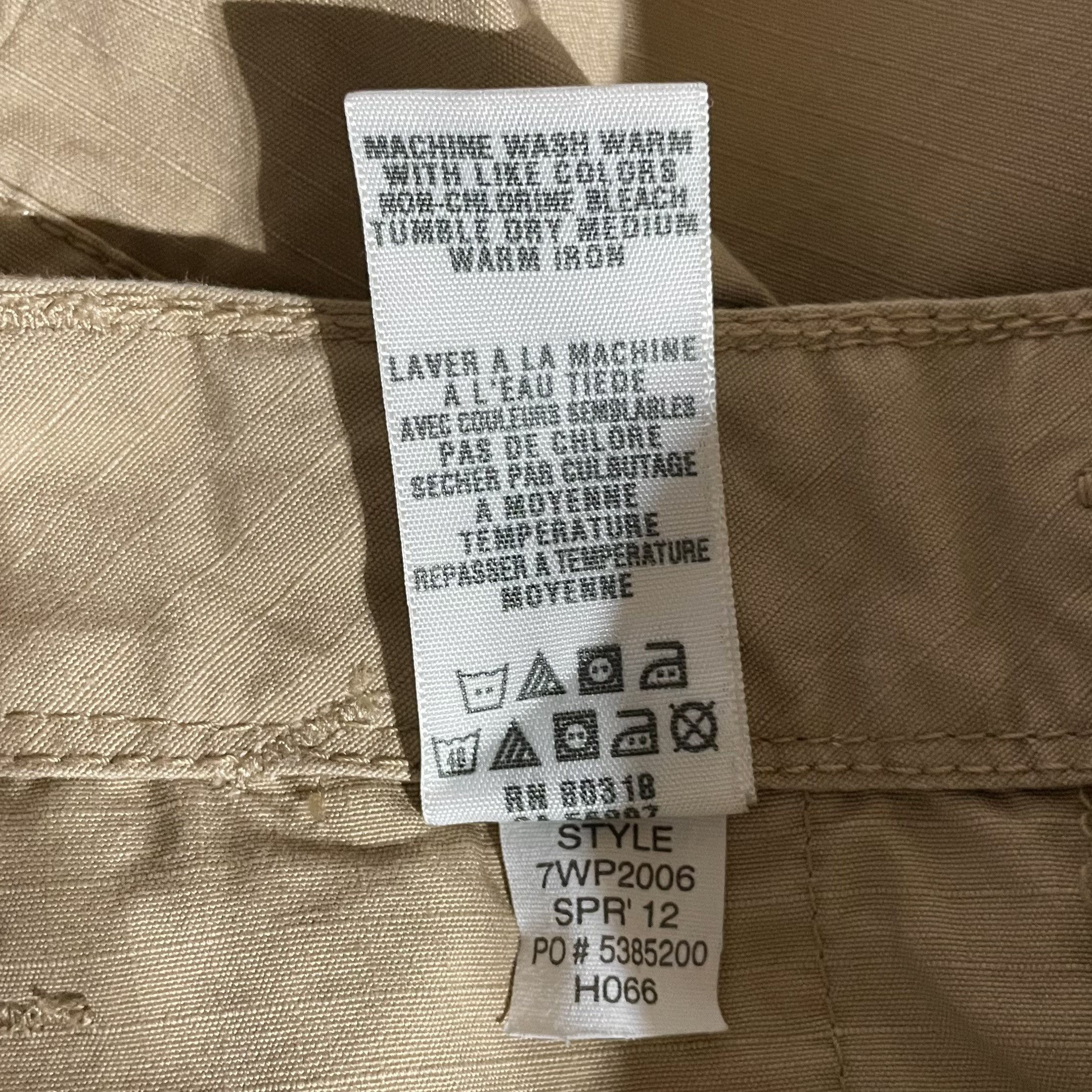 Lucky Brand Lucky Brand Khaki Cotton Cargo Pocket Drawstring Hem Capris Size 28" / US 6 / IT 42 - 10 Thumbnail