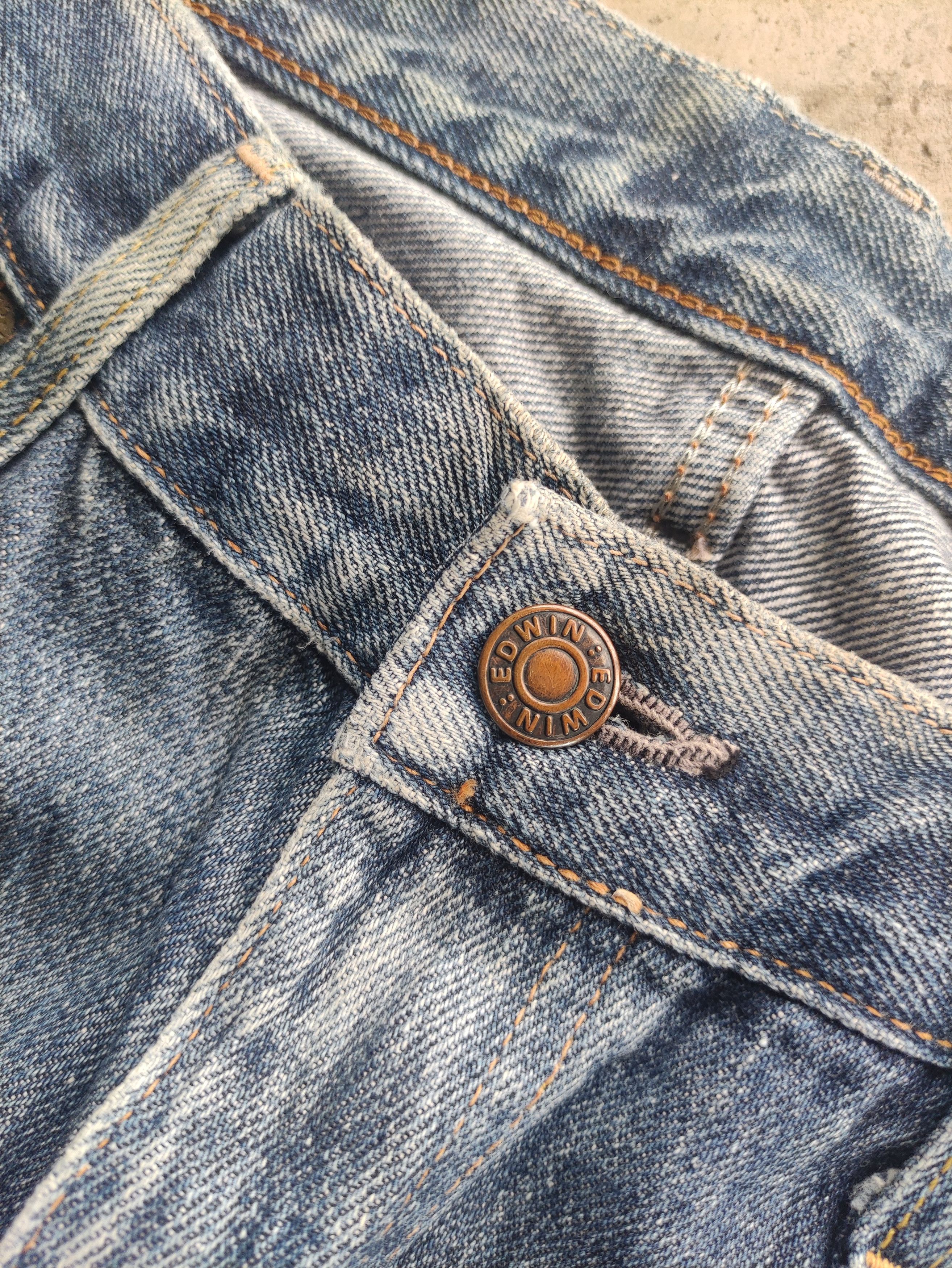 Edwin Vintage Edwin 503z Jean Distressed Faded Denim W33 Size US 33 - 5 Thumbnail