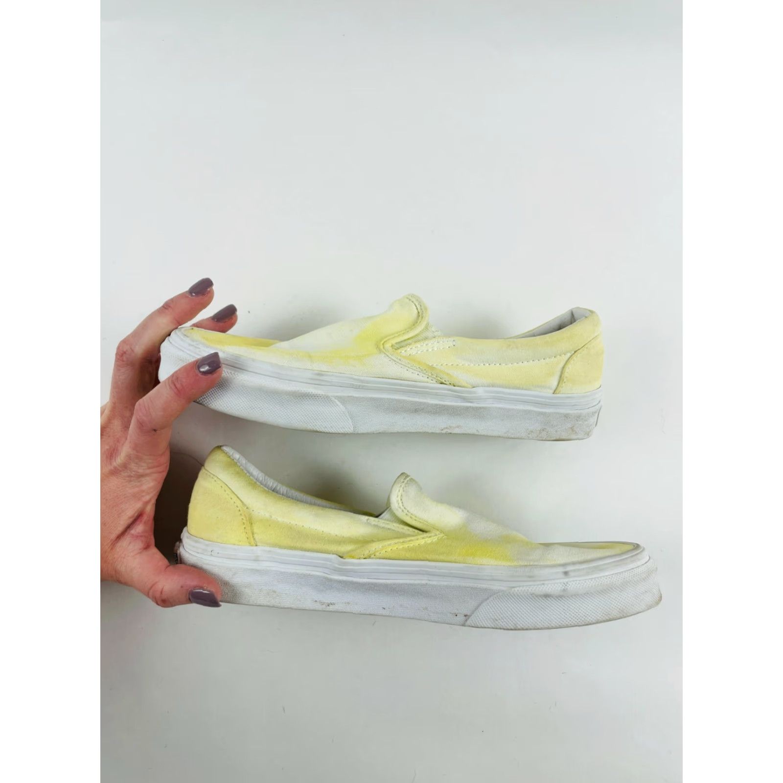 Vans VANS Classic Slip-On Sneakers Unisex Adults Yellow Tie Dye Casual Breathable Canvas Size US 6 / IT 36 - 4 Thumbnail