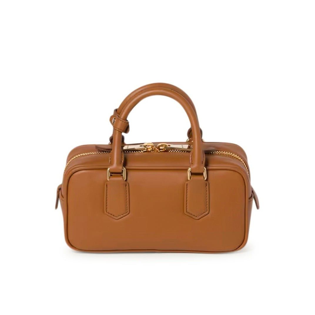 Miu Miu MIU MIU Arcadie Regular $3150 Cognac Leather Top Handle Bag Size ONE SIZE - 2 Thumbnail