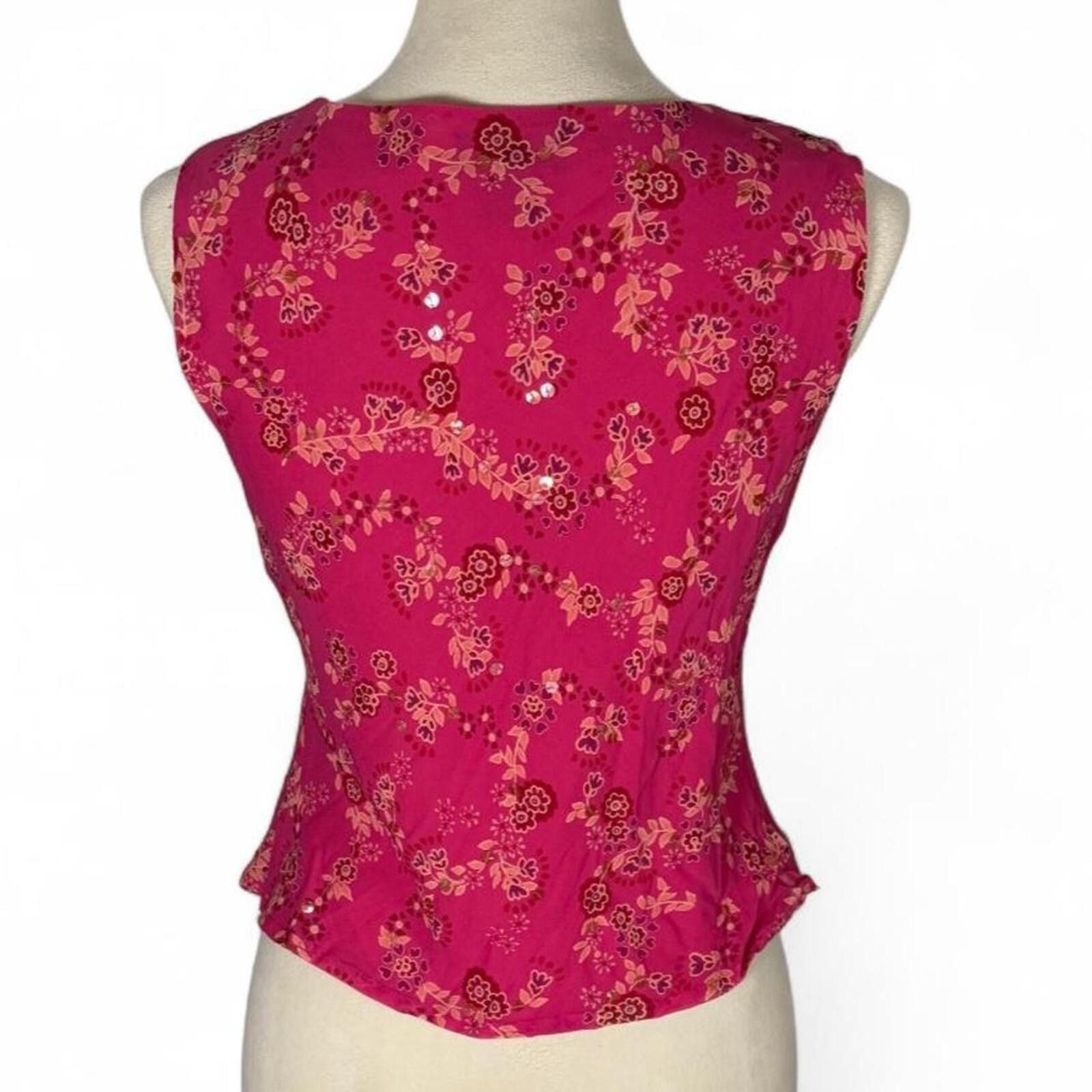 Ann Taylor Fairy y2k vintage pink sequin top Size S / US 4 / IT 40 - 4 Thumbnail
