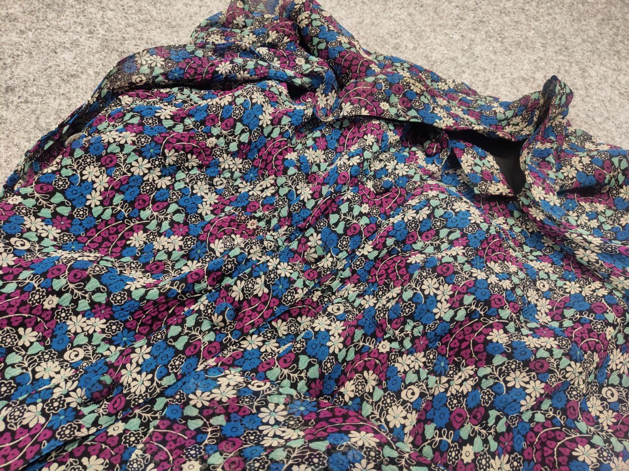 Anna Sui Anna Sui design mixed silk dress dolman Long sleeve tunik Size L / US 10 / IT 46 - 13 Thumbnail
