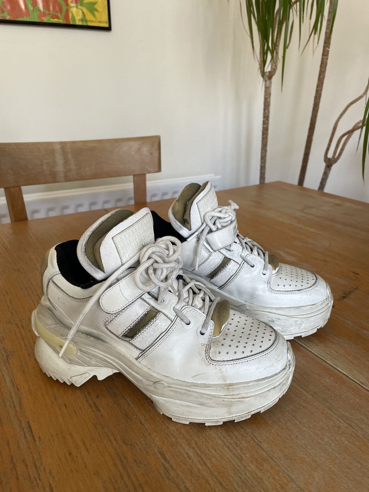 Maison Margiela Retro Fit Leather Sneakers Size US 7 / IT 37 - 1 Thumbnail