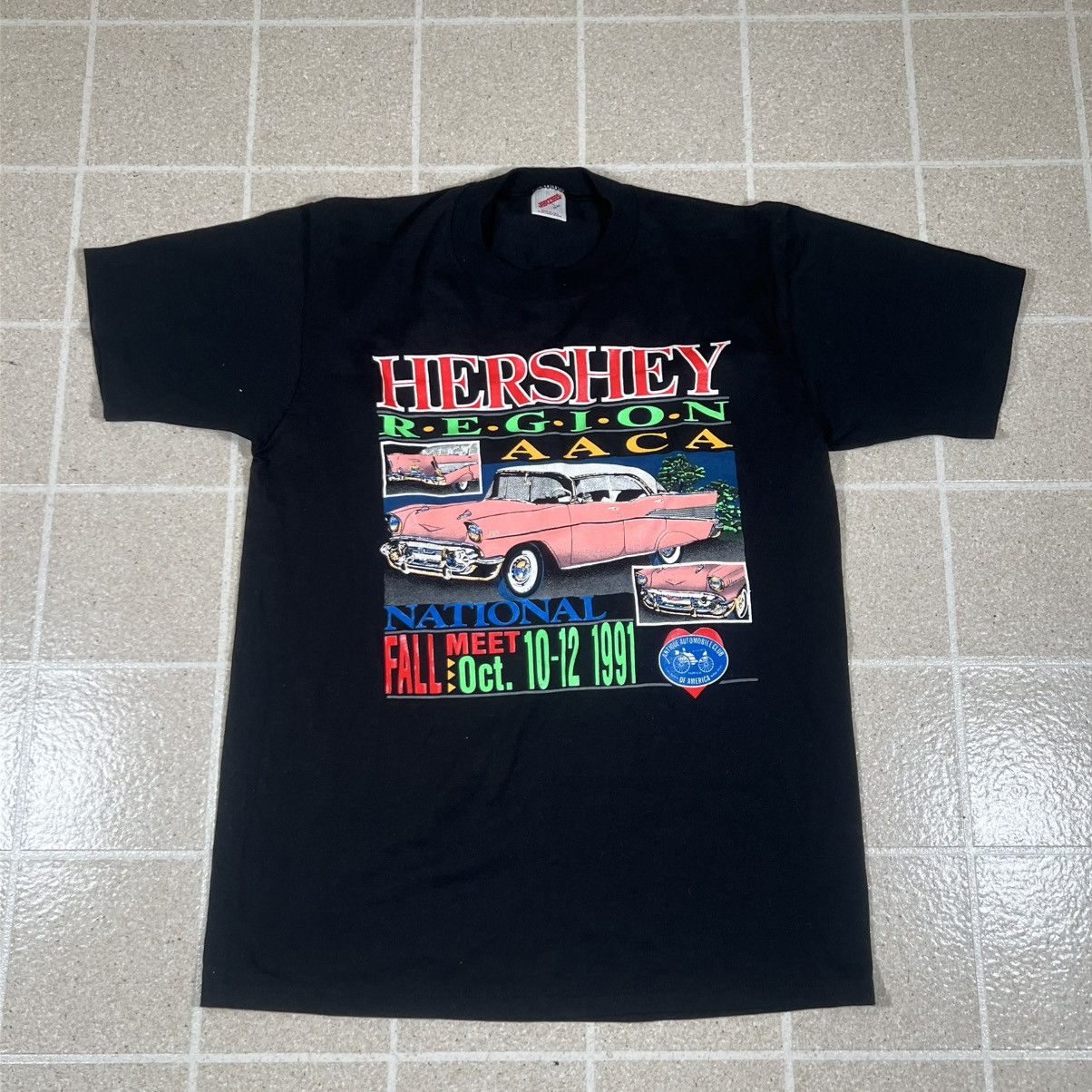 Jerzees Vintage 1991 Hershey National Car Show Tshirt Made In Usa Size US L / EU 52-54 / 3 - 1 Thumbnail