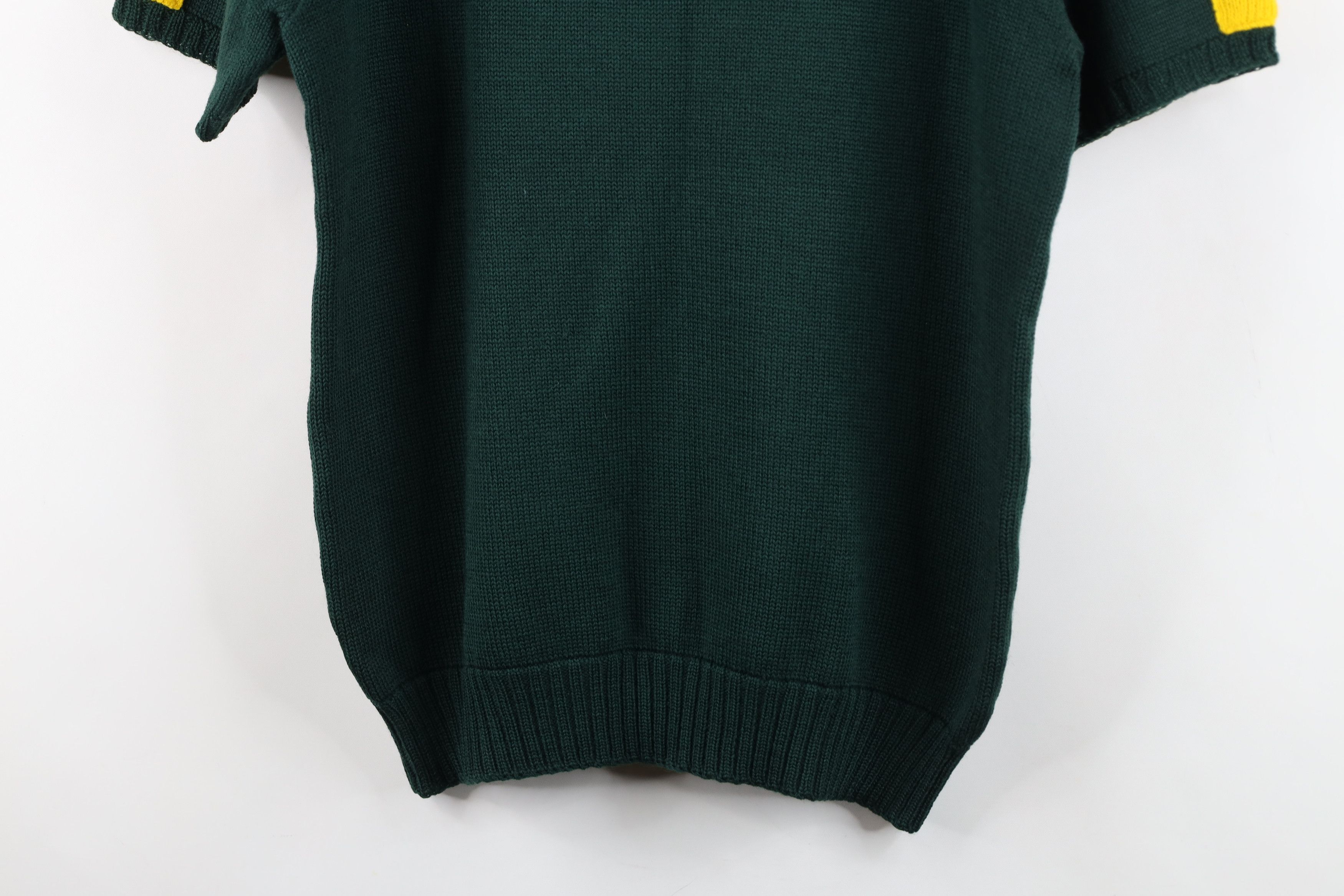 Vintage Vintage 50s Knit Short Sleeve Varsity Letterman Sweater USA Size US L / EU 52-54 / 3 - 13 Thumbnail