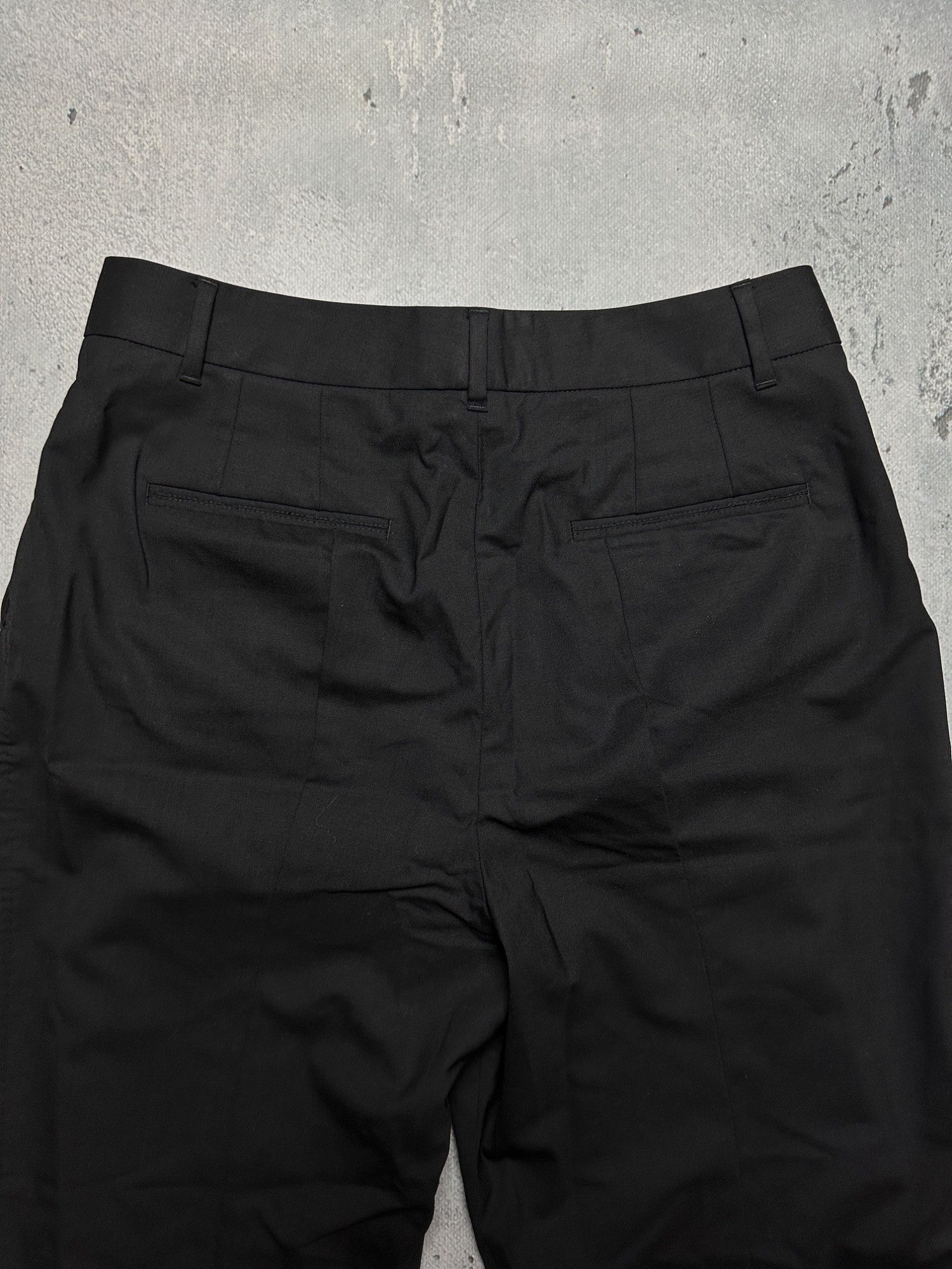 Dolce & Gabbana Black Pleated Trousers Size 42 Zip Ankle 90s