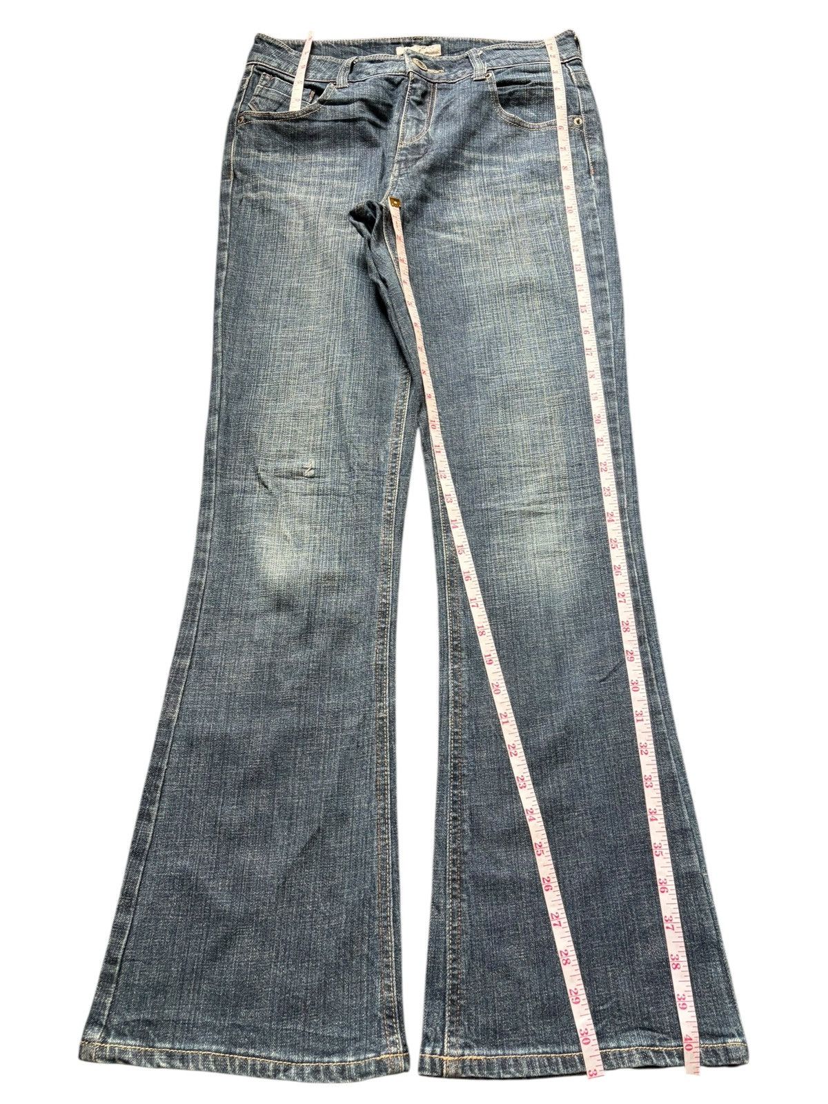 Diesel Vintage Japanese Brand Blue Wash Distress Flare Jeans Size 29" - 7 Thumbnail