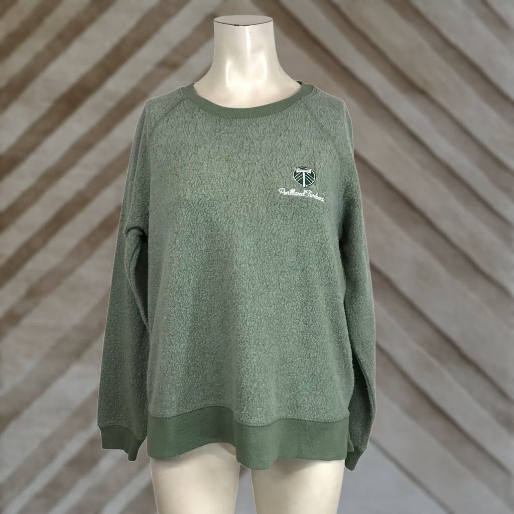 Vintage BOXERCRAFT Green Long Sleeve Sweatshirt Pullover Women's Small Fleece Portland Timers Size S / US 4 / IT 40 - 1 Thumbnail