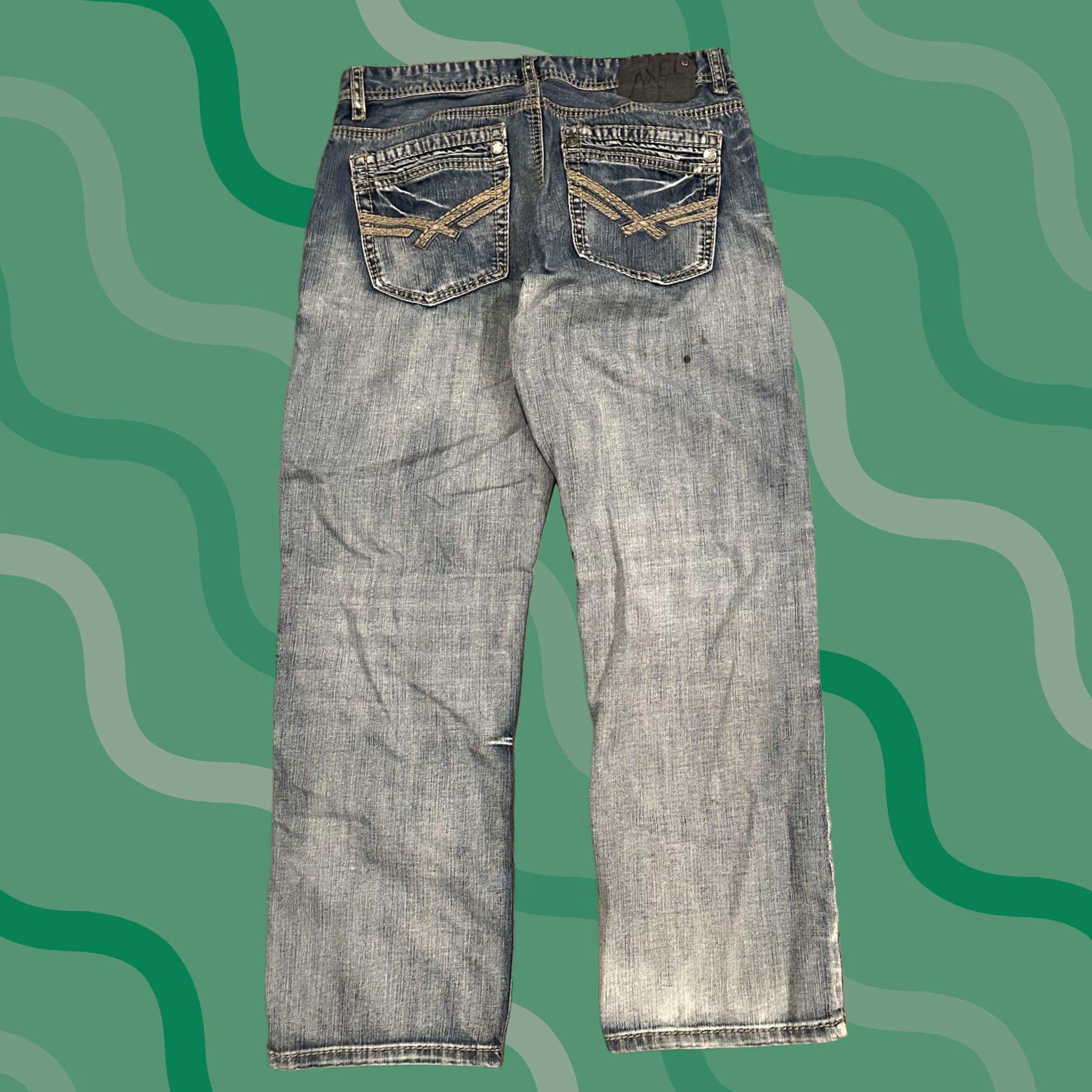 Denime TK Axel Jeans Men 32x30 Denim Straight Jeans 5-Pocket Biker Cowboy Rock Blue Medium Cotton Size US 32 / EU 48 - 1 Thumbnail
