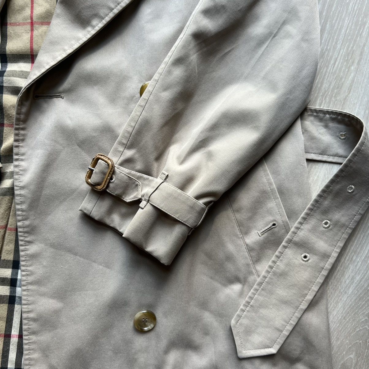 Burberry 80s 90s BurberryS Trench Coat Made in England Nova Check Size S / US 4 / IT 40 - 2 Thumbnail