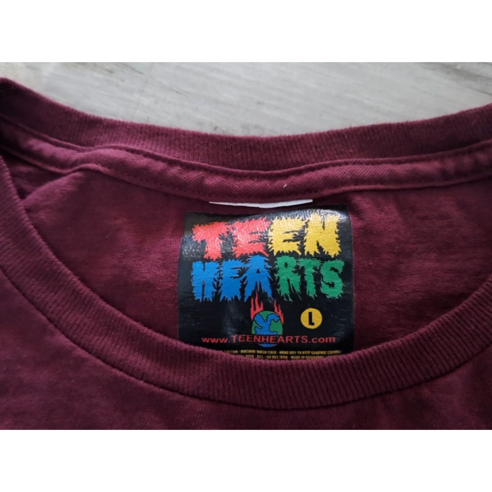 CO VINTAGE Teen Hearts Clothing Co Mushroom Fairy Long Sleeve T-Shirt Adult Large Burgundy Unisex All Seasons Size US L / EU 52-54 / 3 - 4 Thumbnail