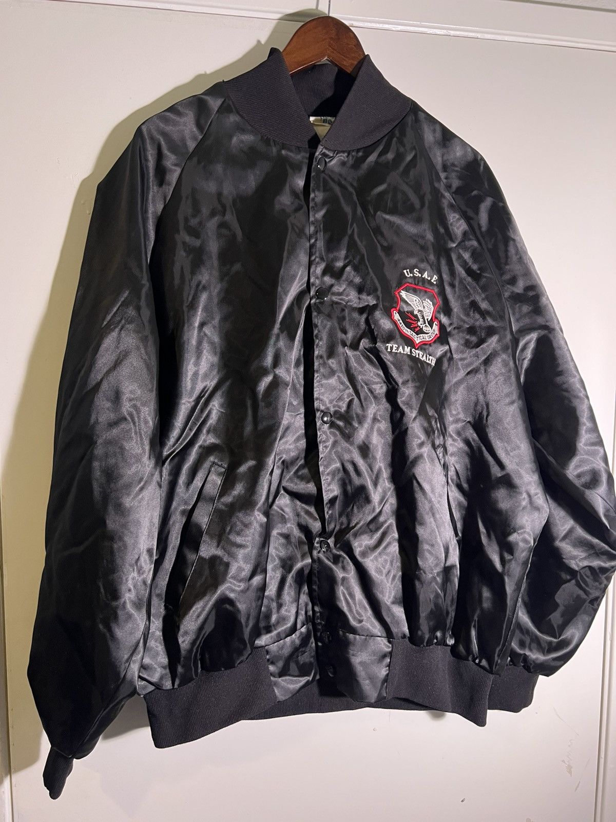 Vintage 80’s 90’s Vintage F-117A Stealth Fighter Jet Retro Jacket Size US XXL / EU 58 / 5 - 2 Thumbnail