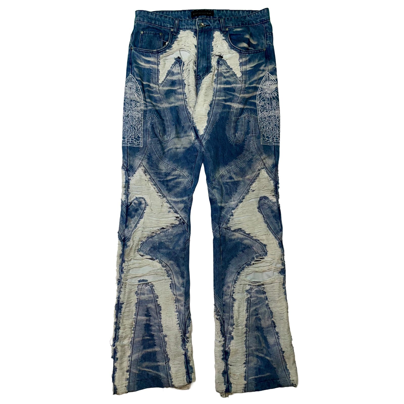 Who Decides War Who Decides War Path Denim Light Wash Jeans Size US 34 / EU 50 - 1 Thumbnail