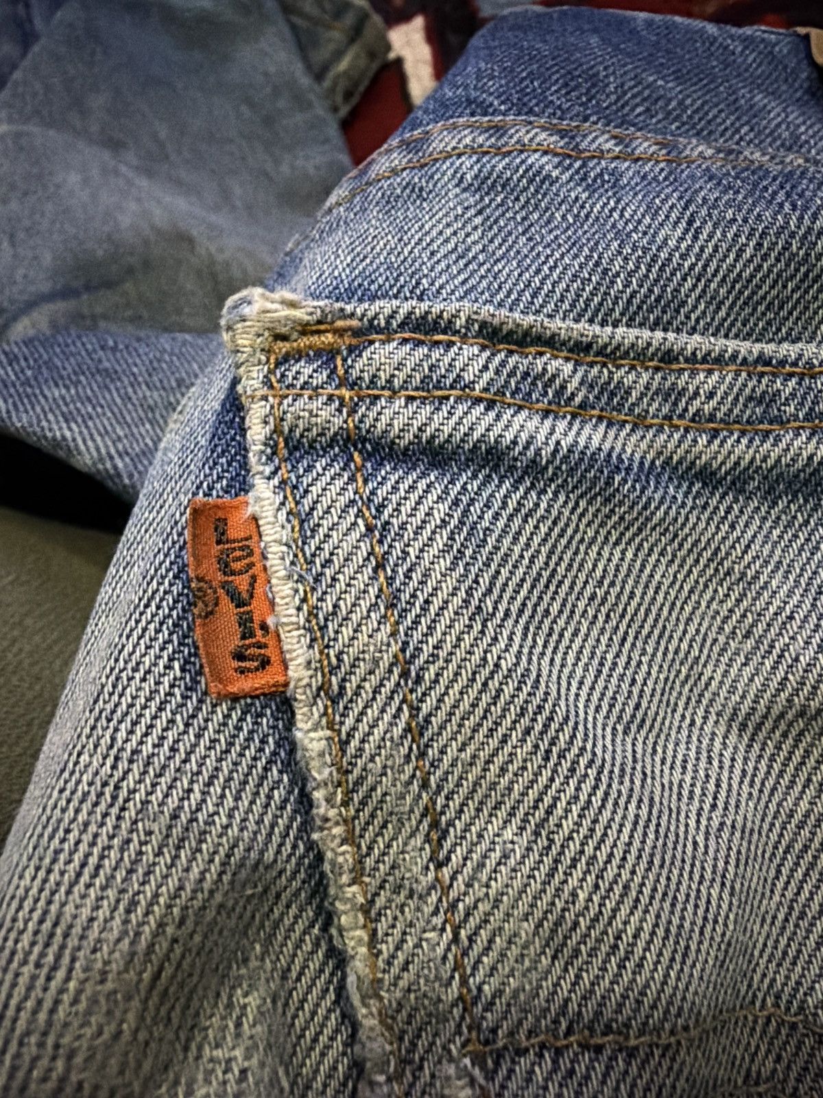 Levi's Vintage Levi's 517 Orange Tab Distressed Bootcut Jeans Size US 30 / EU 46 - 7 Thumbnail