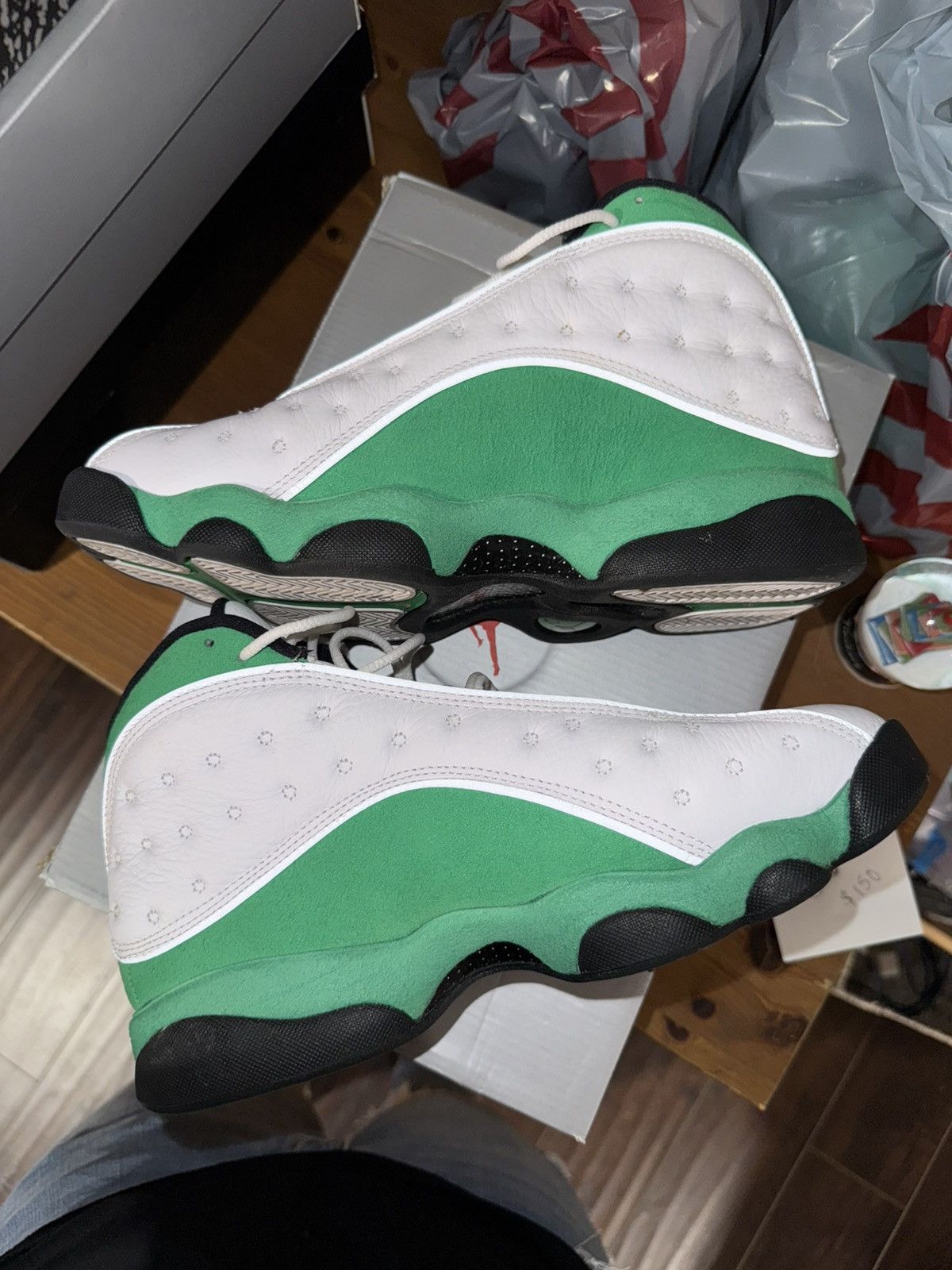 Nike Jordan 13 Lucky Green - CLEAN! Gently Used Size US 8 / EU 41 - 2 Thumbnail