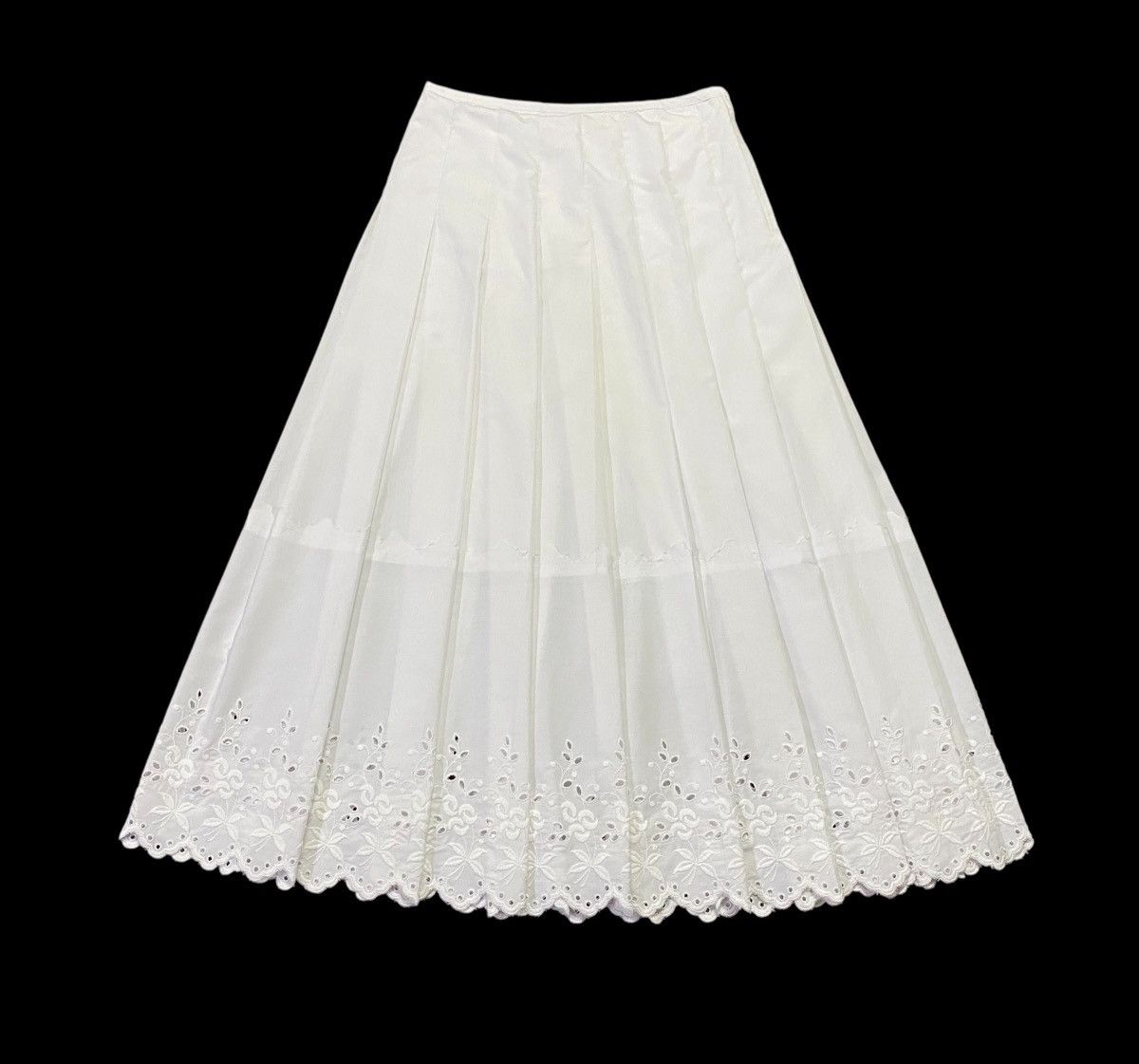 Comme des Garcons × Comme des Garcons Girl AD2001 Comme Des Garçons Floral Embroidery Stitch Long Skirt Size 28" / US 6 / IT 42 - 2 Thumbnail