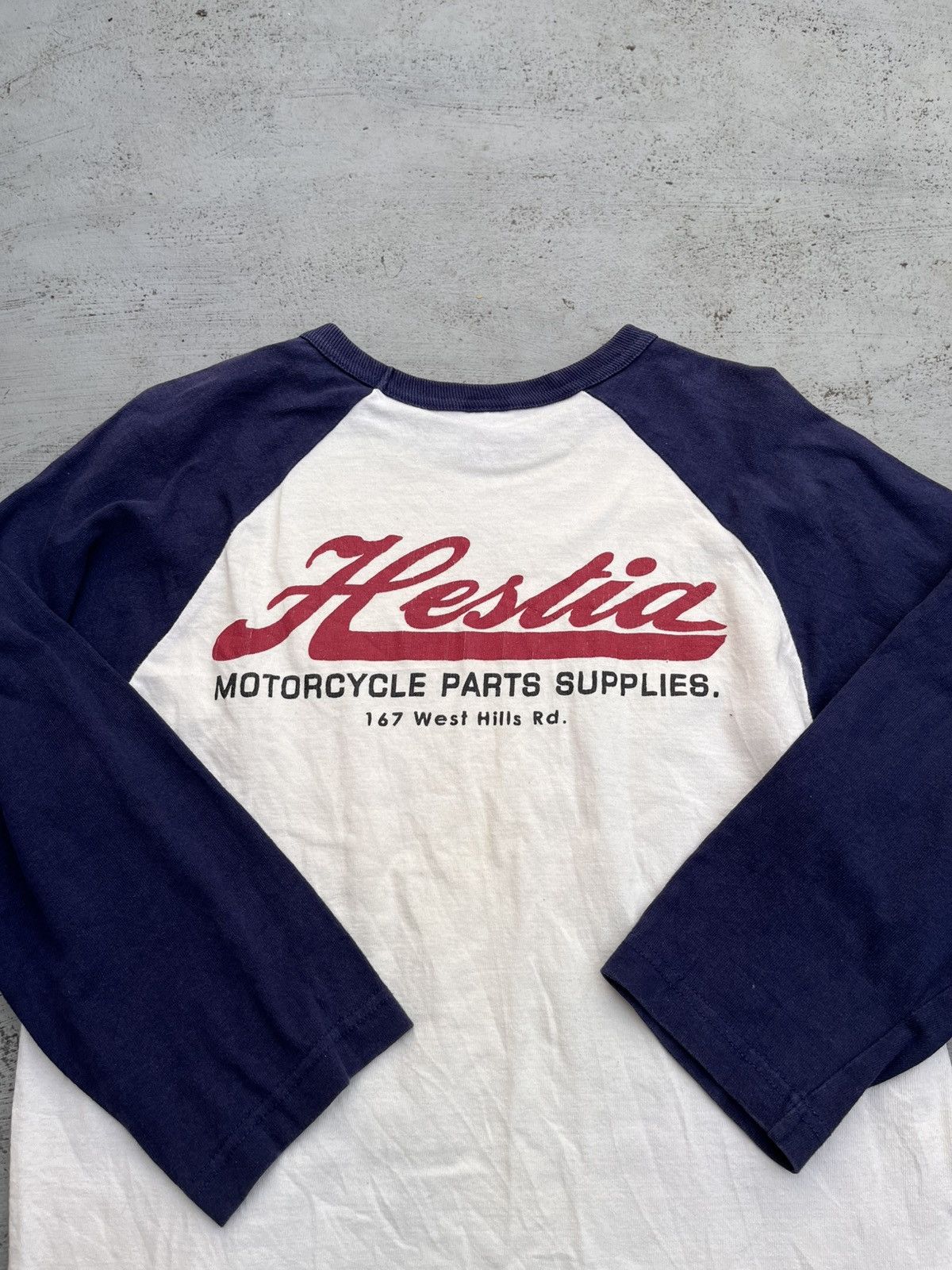 BARNS OUTFITTERS × Japanese Brand VINTAGE BARNS OUTFITTERS HESTIA MOTORCYCLE REGLAN TEE Size US M / EU 48-50 / 2 - 2 Thumbnail
