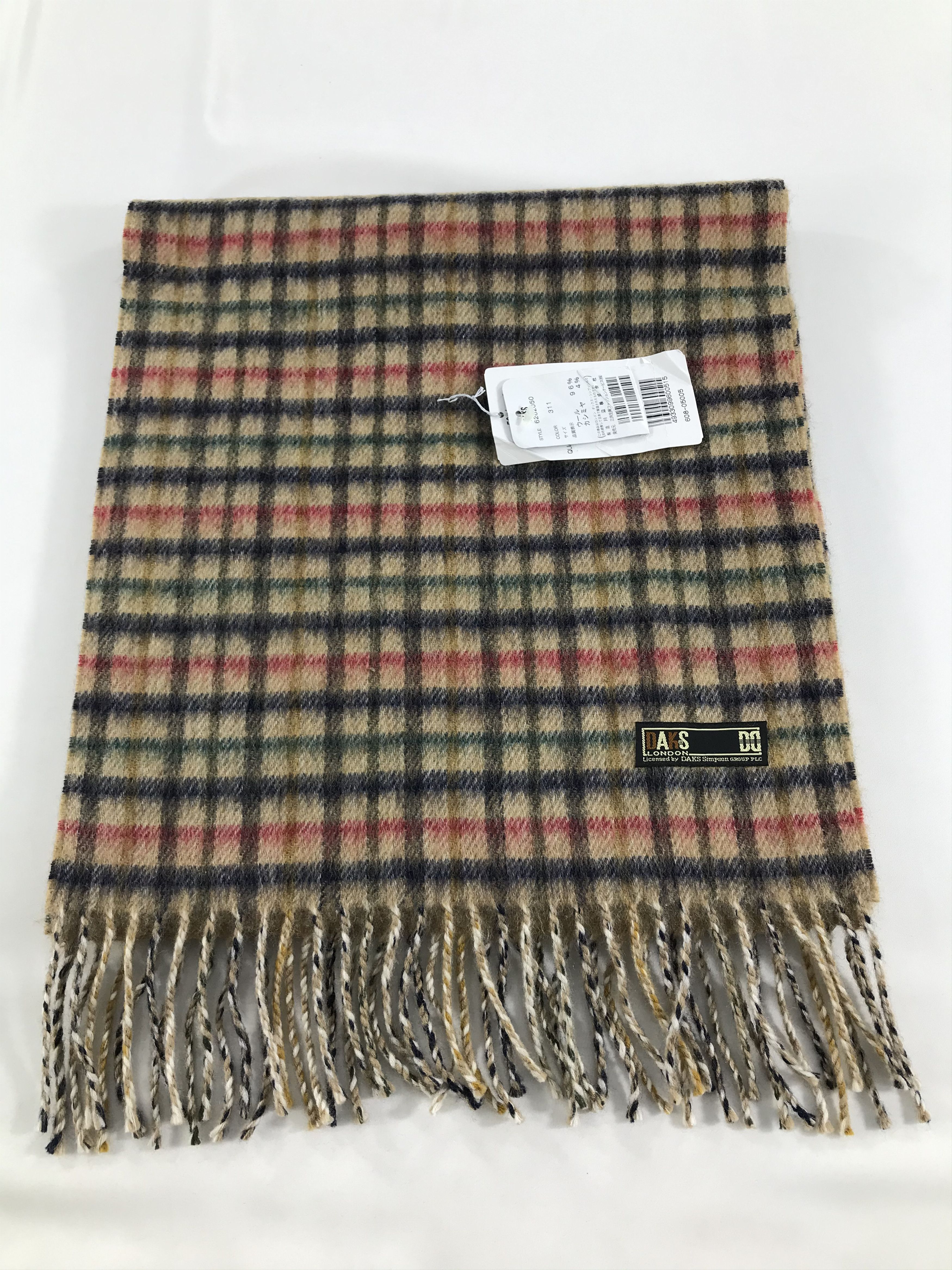 DAKS DAKS London Gingham Wool Scarf Muffler V164 Size ONE SIZE - 2 Thumbnail