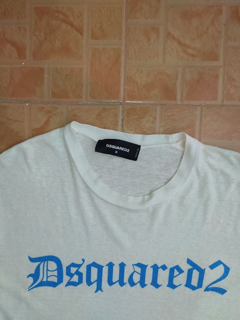 Dsquared2 DSQUARED2 COTTON BEIGE LOGO CREWNECK T-SIRT SIZE M Size US M / EU 48-50 / 2 - 1 Thumbnail