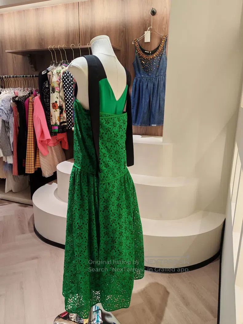 Fendi Fendi Green lace suspender dress Size XS / US 0-2 / IT 36-38 - 2 Thumbnail
