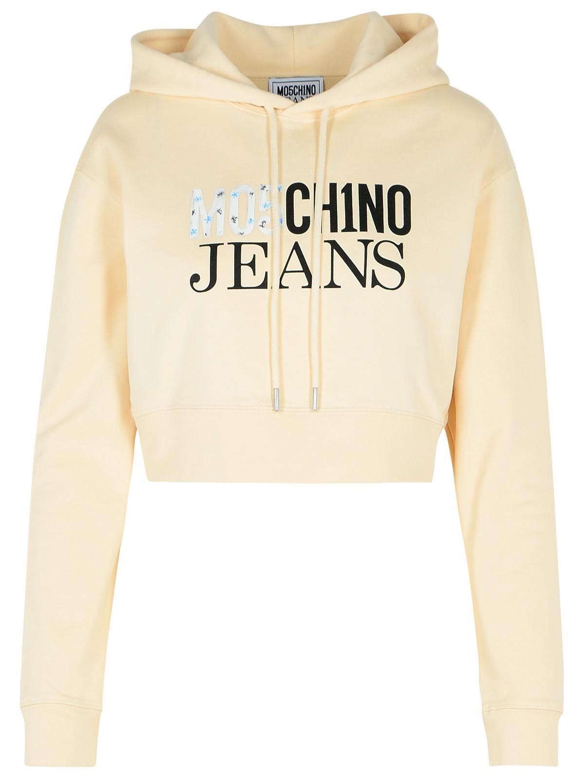 MOSCHINO JEANS Ivory Cotton Sweatshirt
