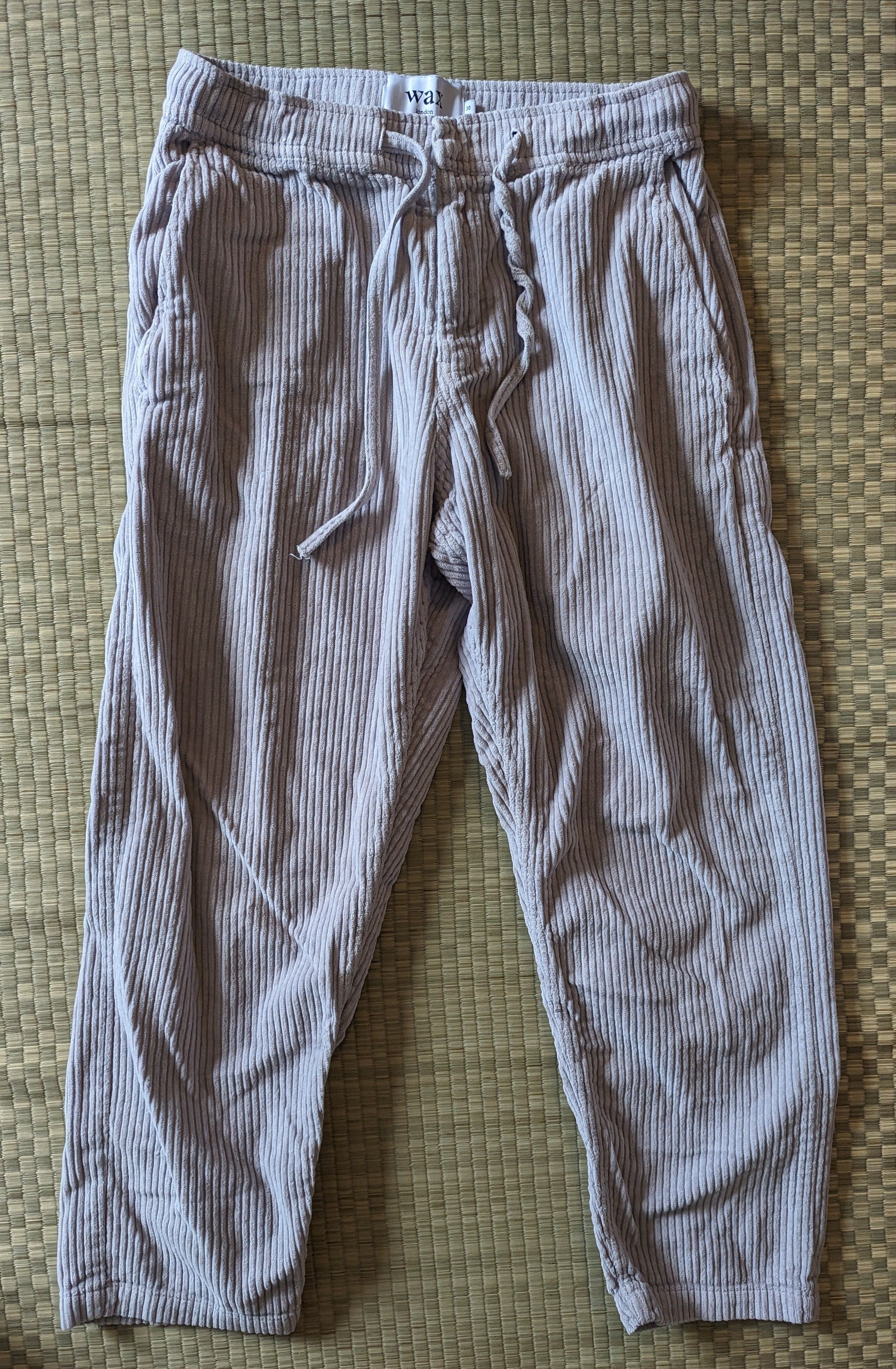 image of Wax London Kurt Penn Corduroy Trousers Made In Portugal in Grey, Men's (Size 30)